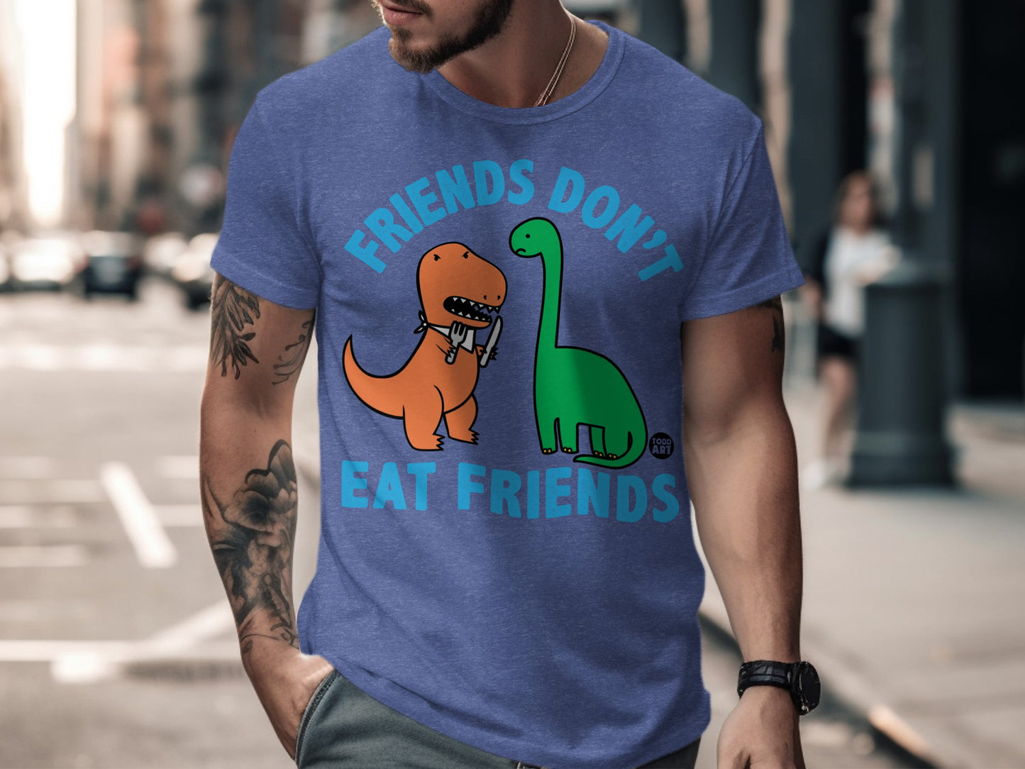 Friends Don't Eat Friends Dinosaur T-shirt product
