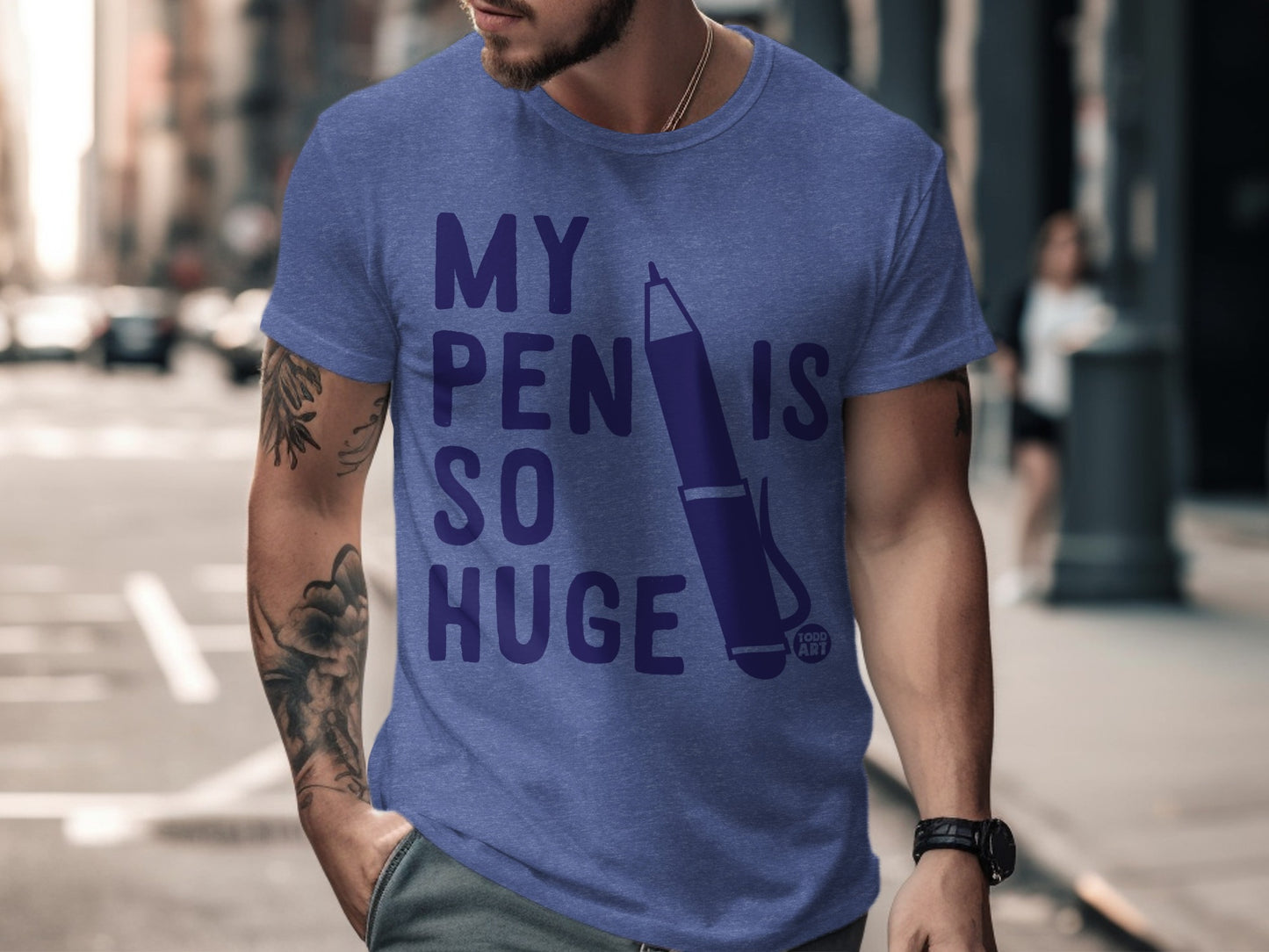 'My Pen Is So Huge Funny Graphic T-shirt product type'