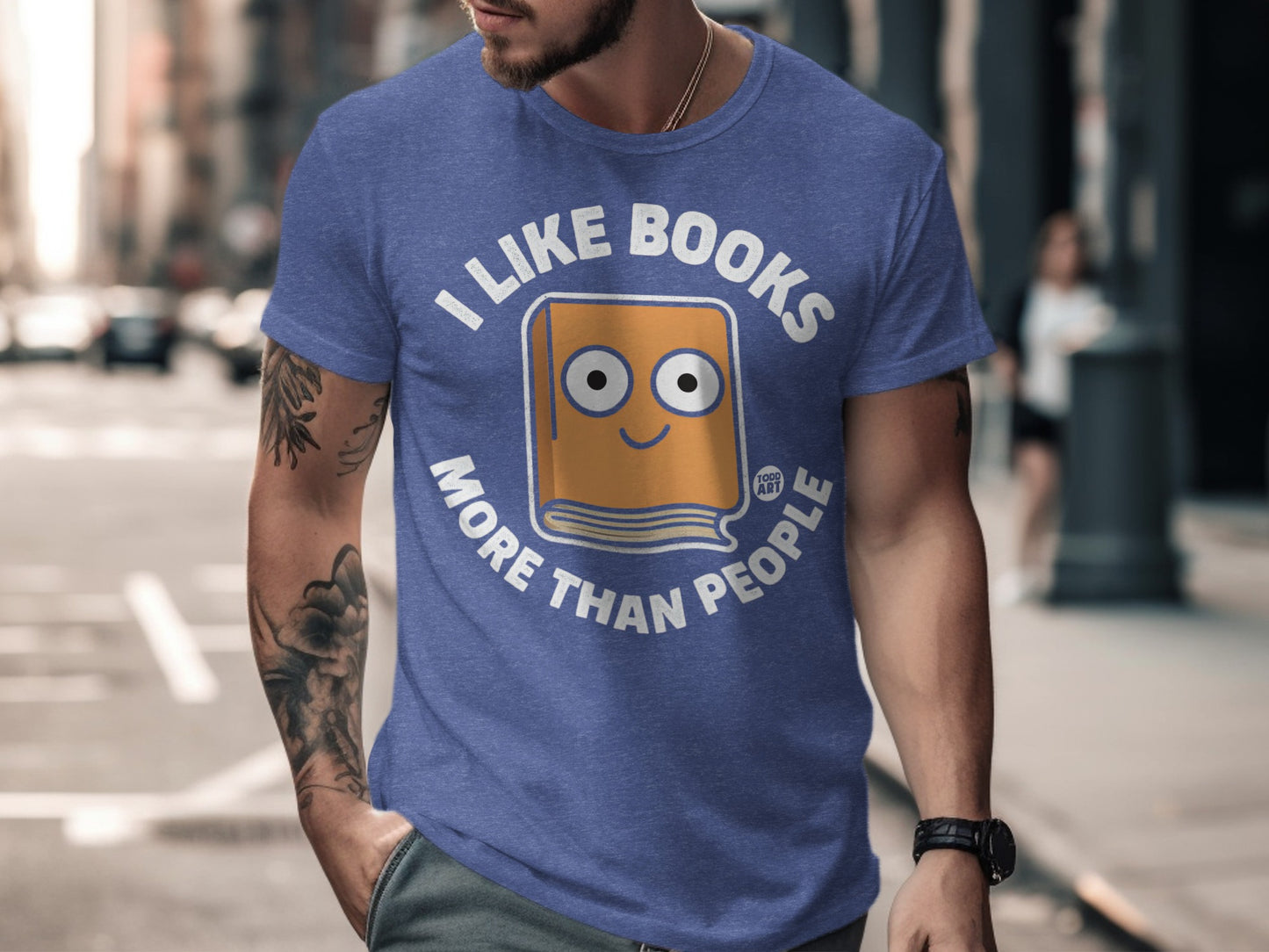 I Like Books More Than People Graphic T-shirt product