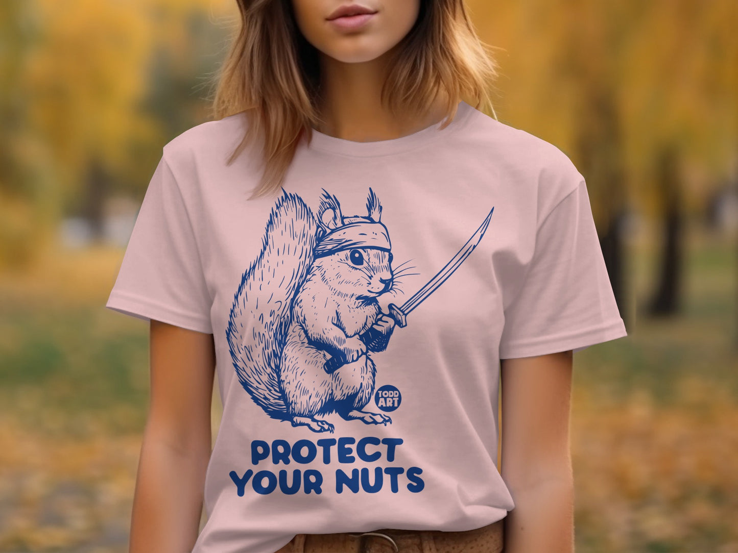 Protect Your Nuts Squirrel Graphic T-Shirt