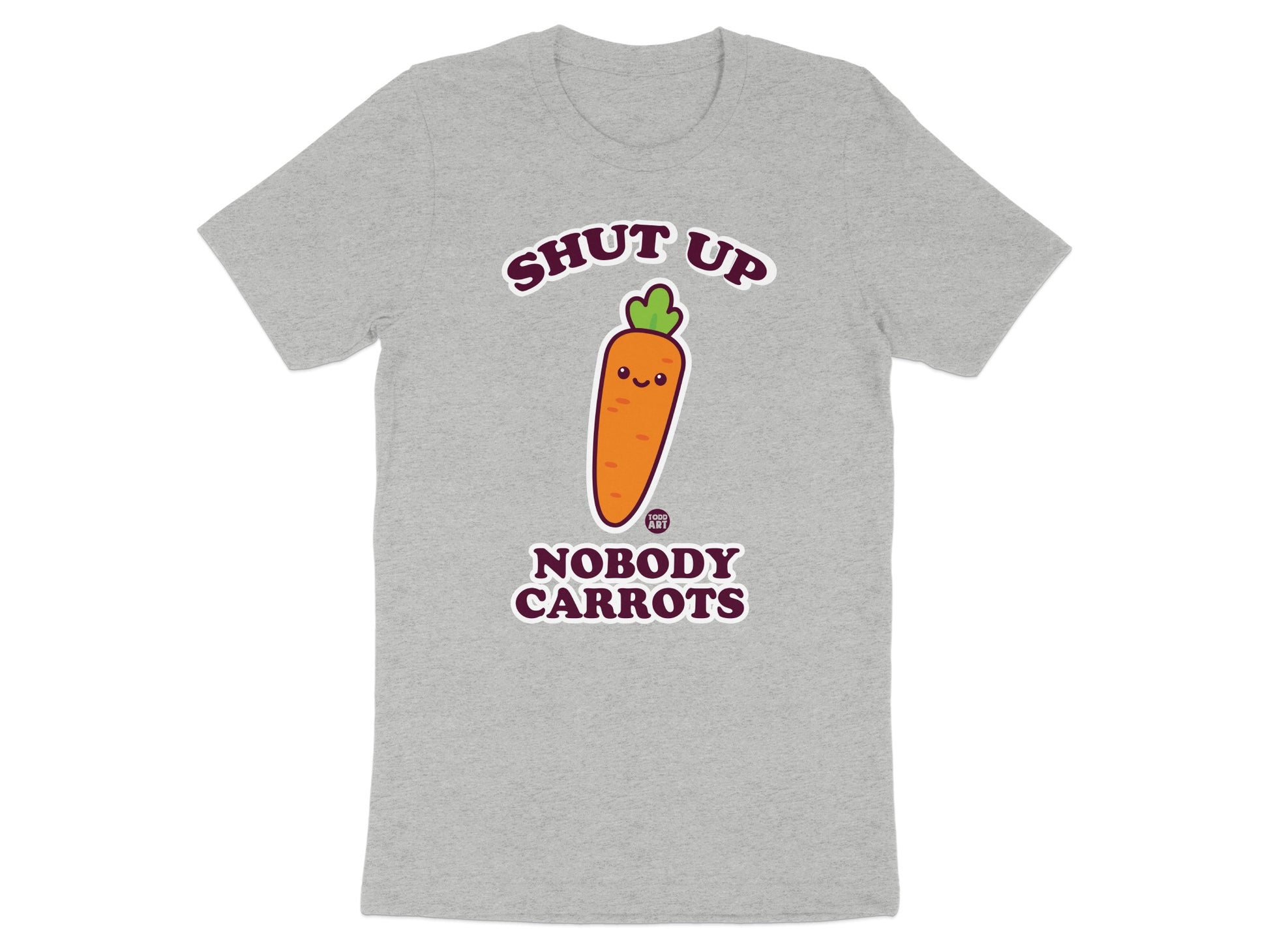 Shut Up Nobody Carrots Graphic Tee Shirt