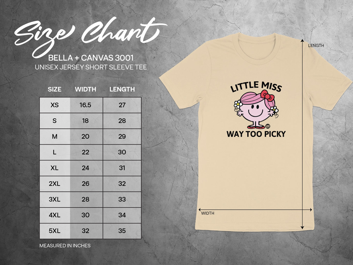 Little Miss Way Too Picky Fun Graphic T-shirt