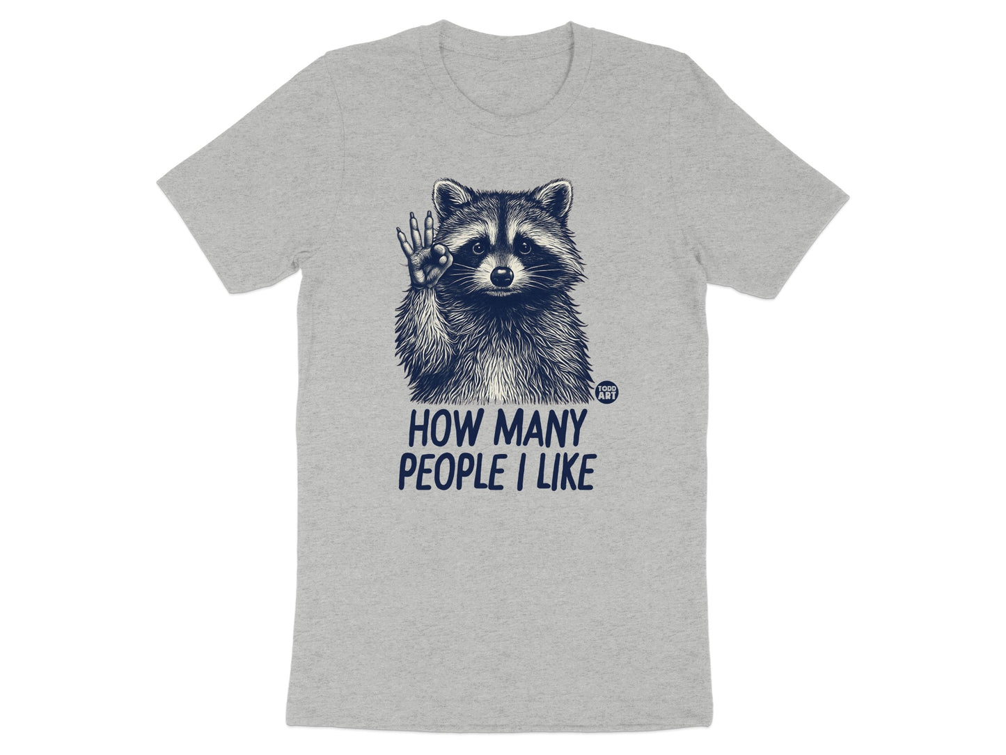 Cute Raccoon Graphic Tee How Many People I Like Shirt