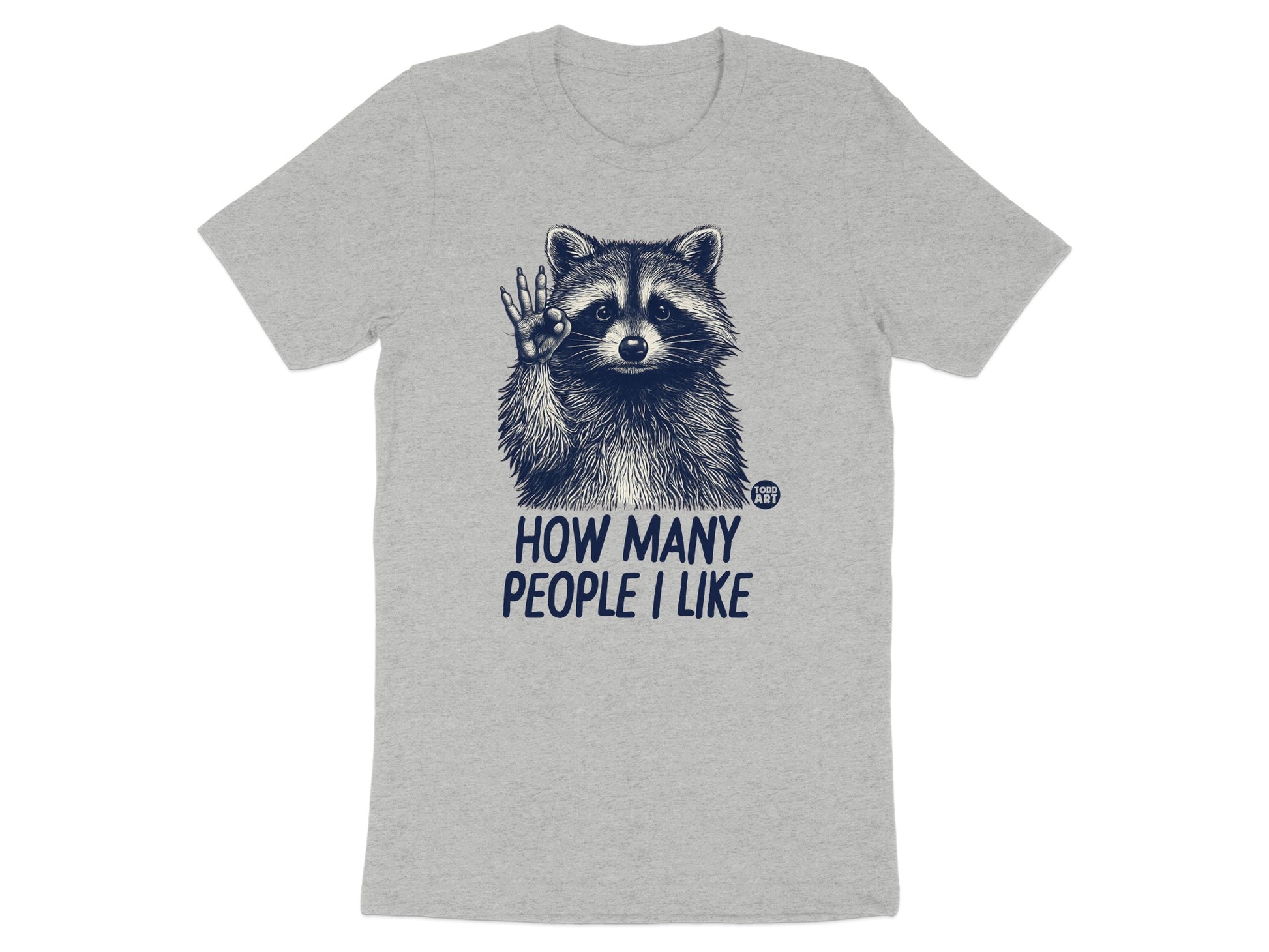 Cute Raccoon Graphic Tee How Many People I Like Shirt