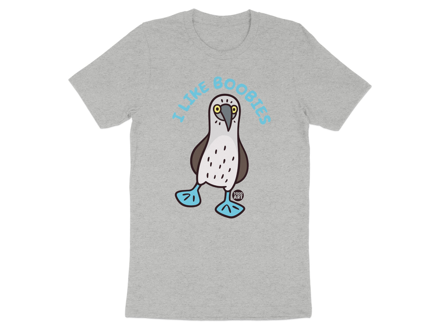 Humorous I Like Boobies Cartoon Bird Graphic Shirt product