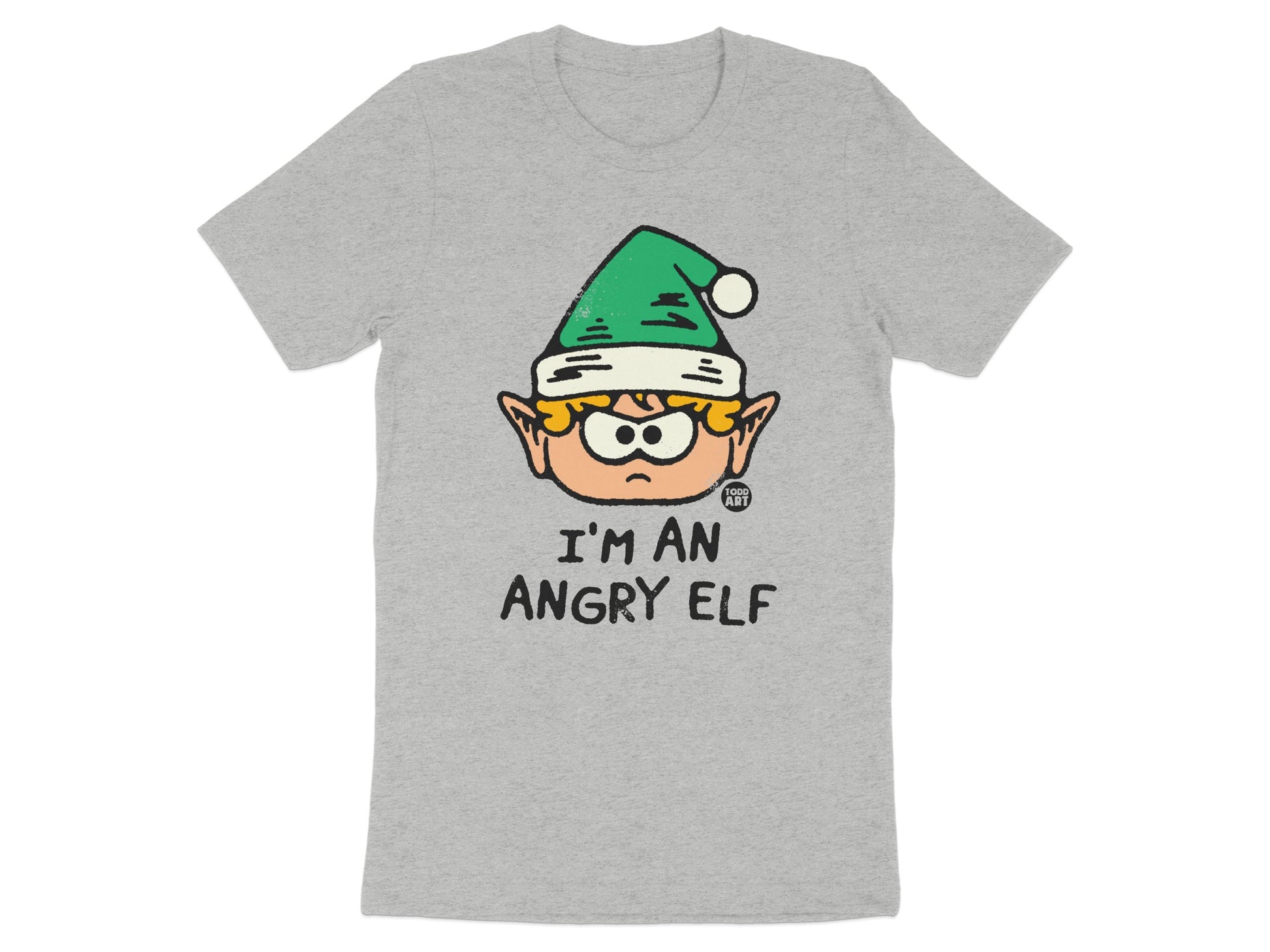 Angry Elf Graphic Tee Shirt Funny Holiday T-Shirt product