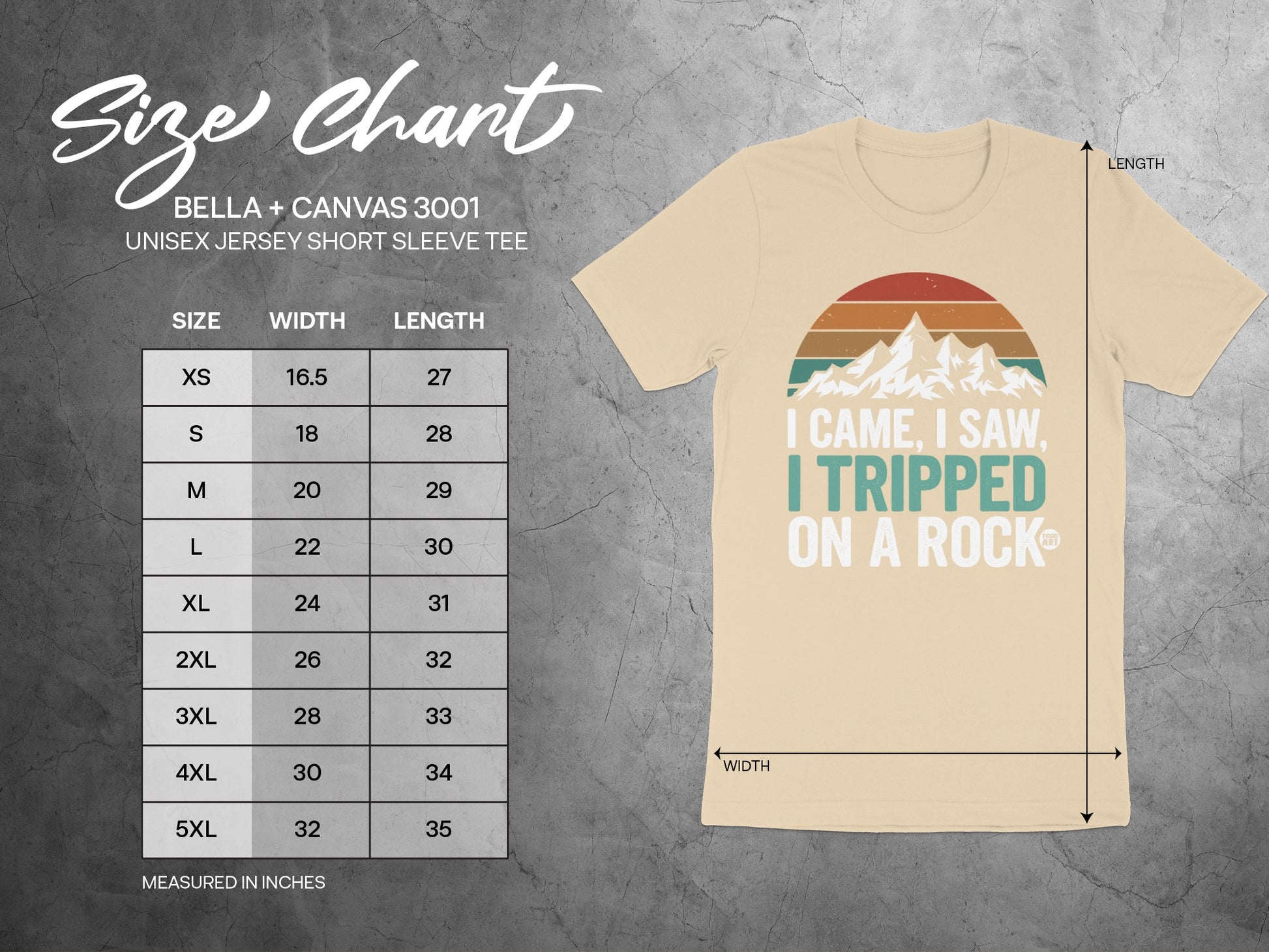 I Came I Saw I Tripped On A Rock Short Sleeve Tee product