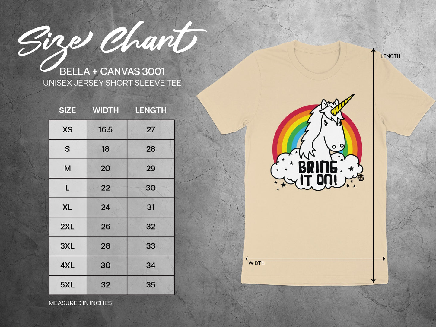 Bring It On Rainbow Unicorn Graphic Tee