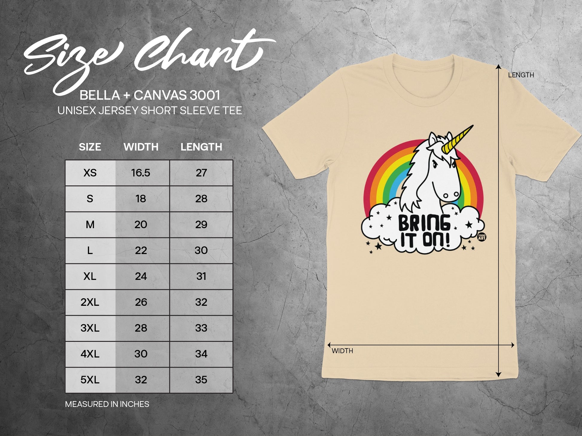 Bring It On Rainbow Unicorn Graphic Tee