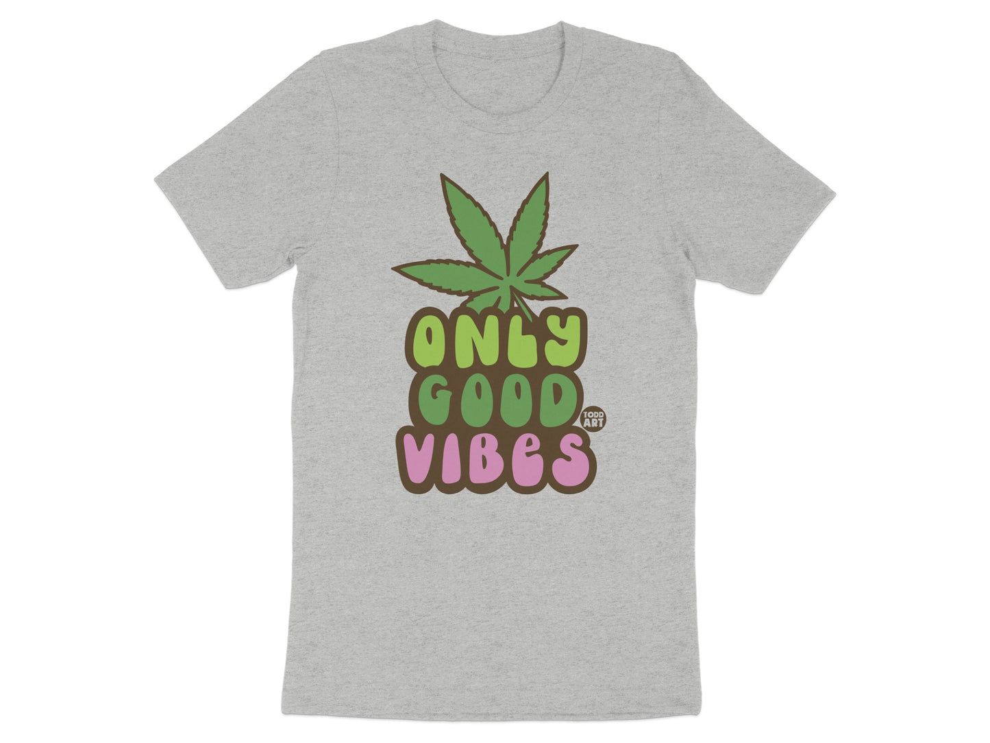 Only Good Vibes Leaf Retro T-Shirt product