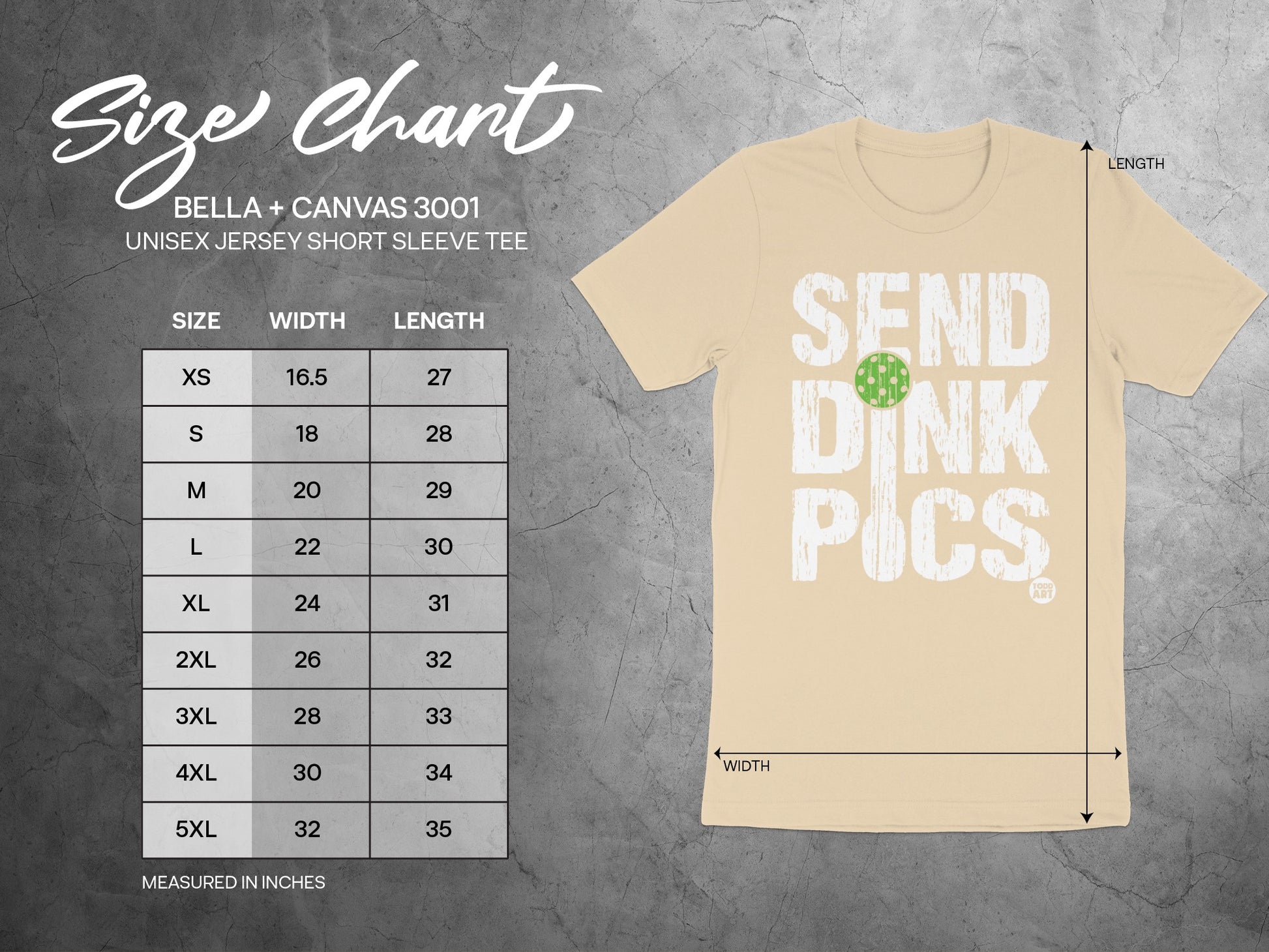 Send Dink Pics Bella Canvas 3001 Short Sleeve Tee