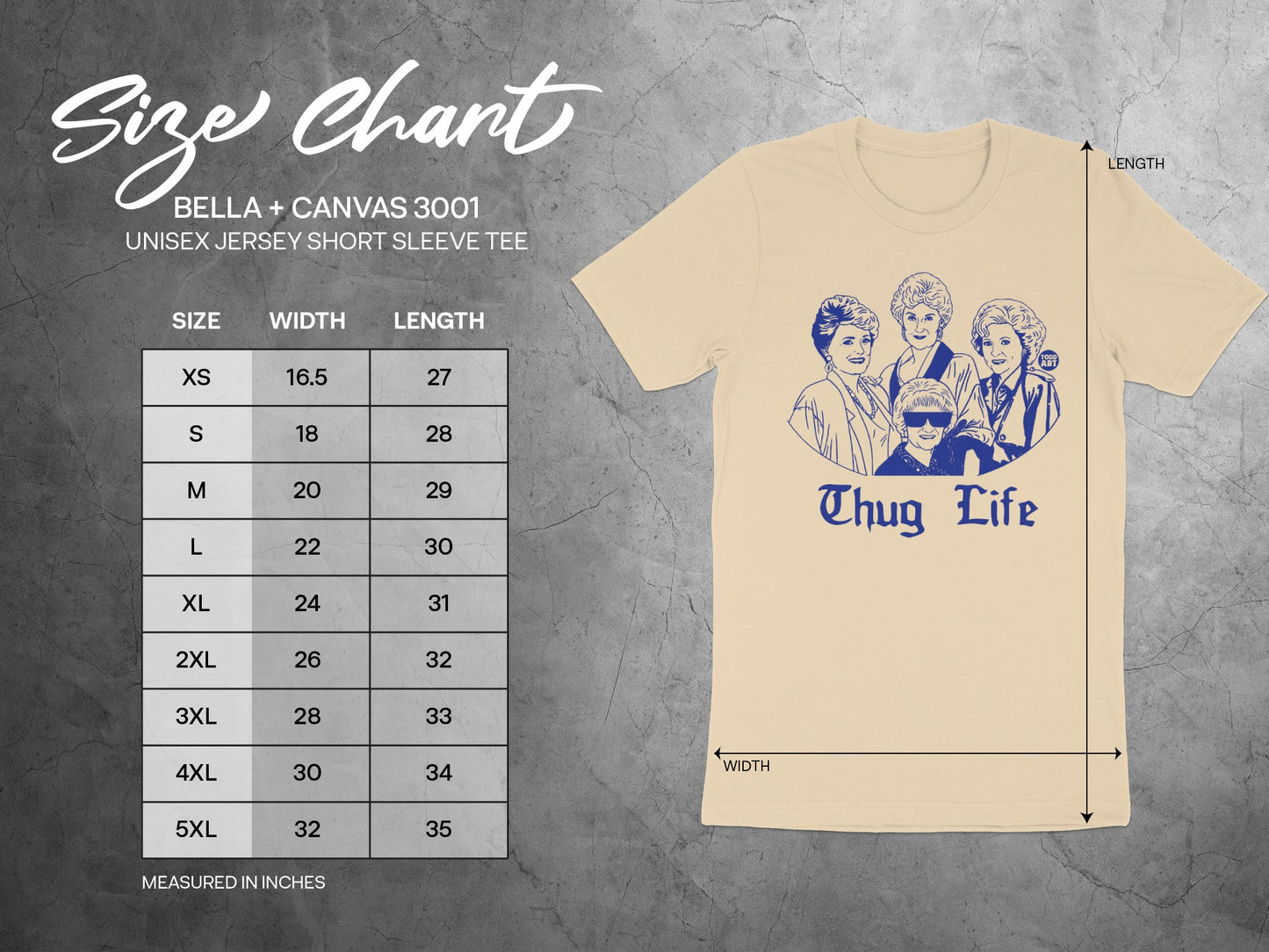 Thug Life Graphic Unisex Jersey Short Sleeve Tee