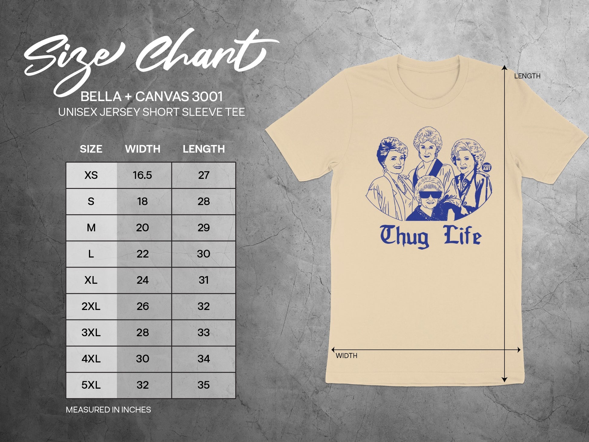 Thug Life Graphic Unisex Jersey Short Sleeve Tee