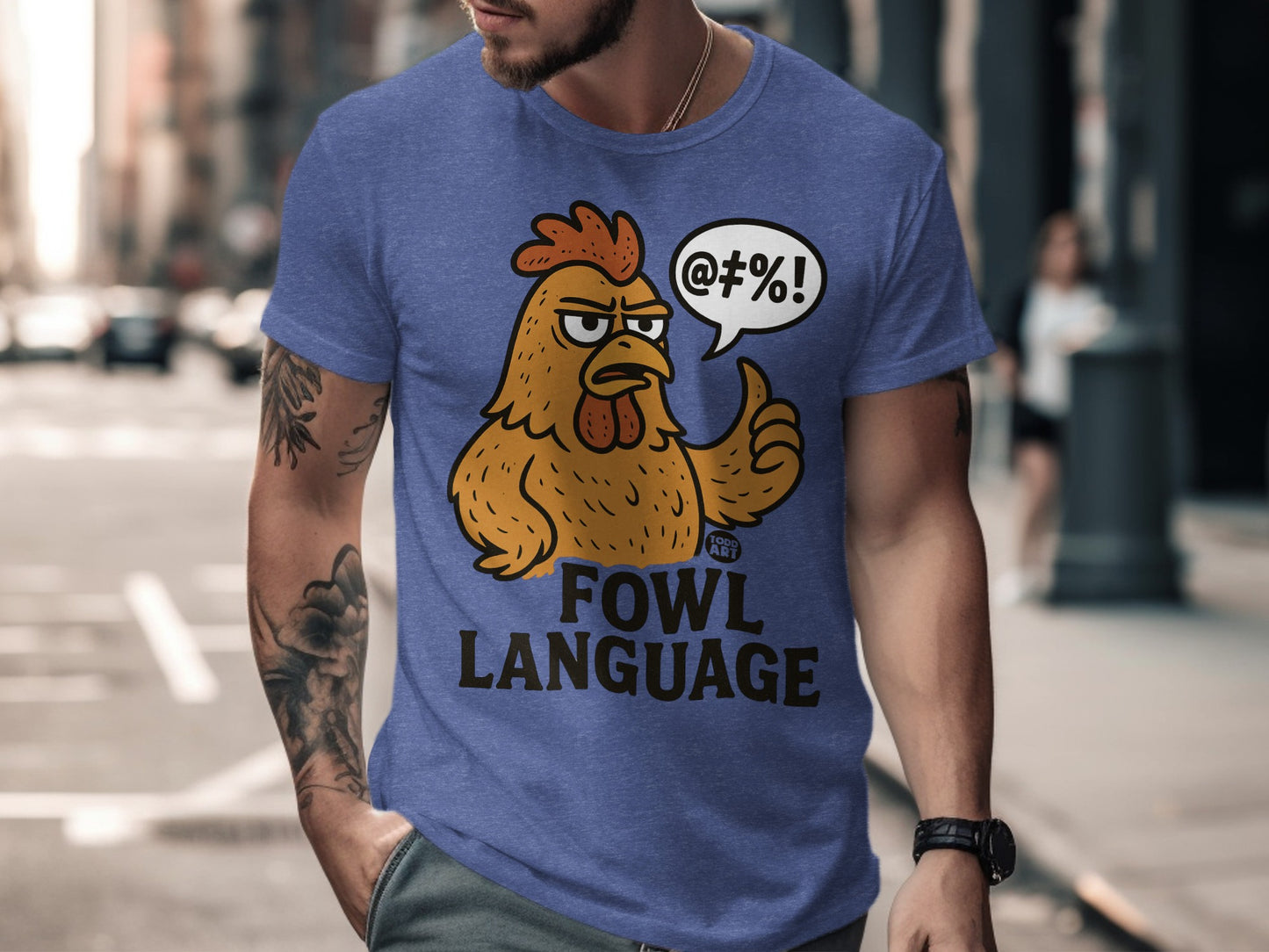 Fowl Language Sarcastic Chicken Graphic Tees product