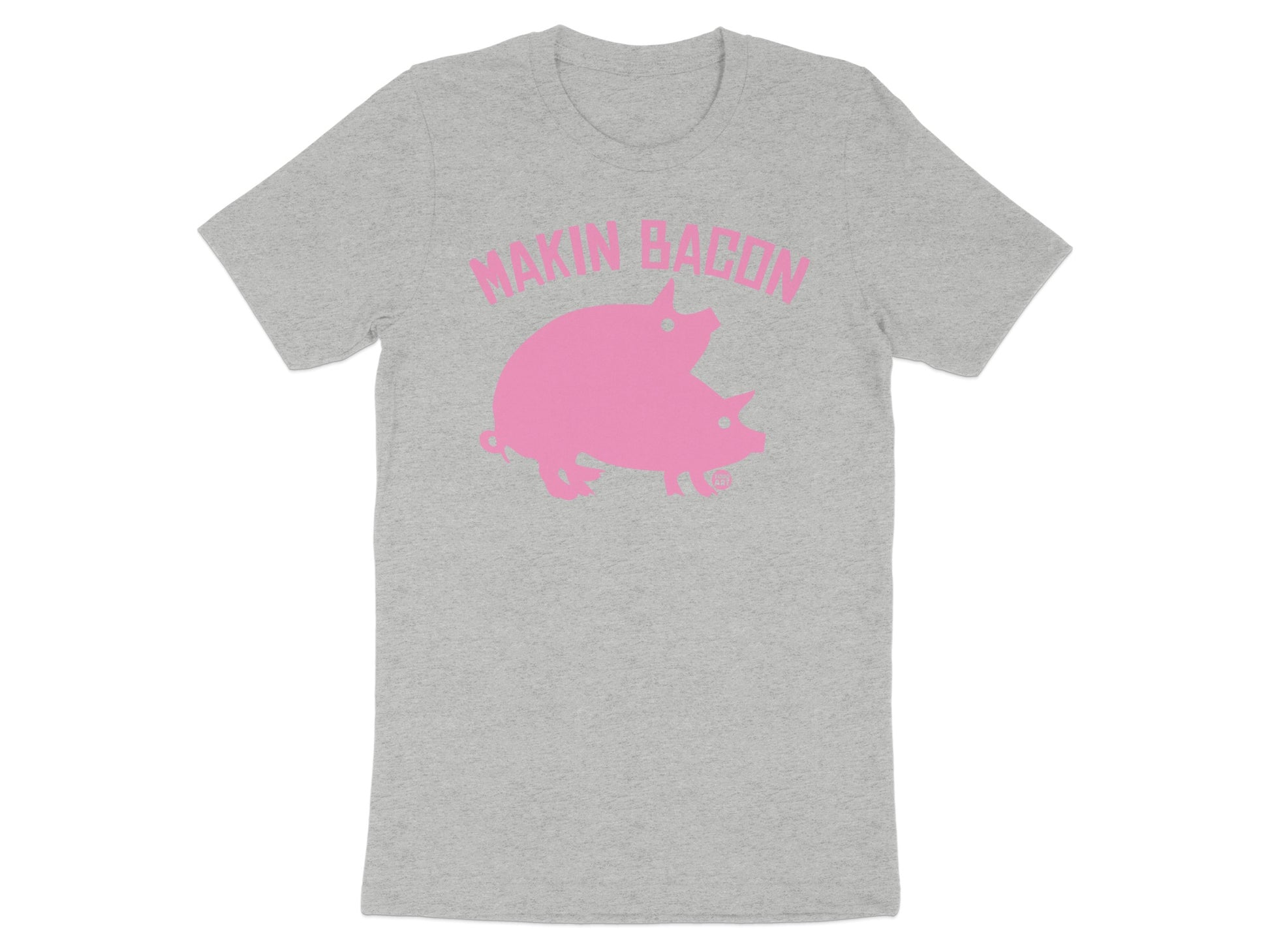 Funny Makin Bacon Pink Pig Graphic T-Shirt