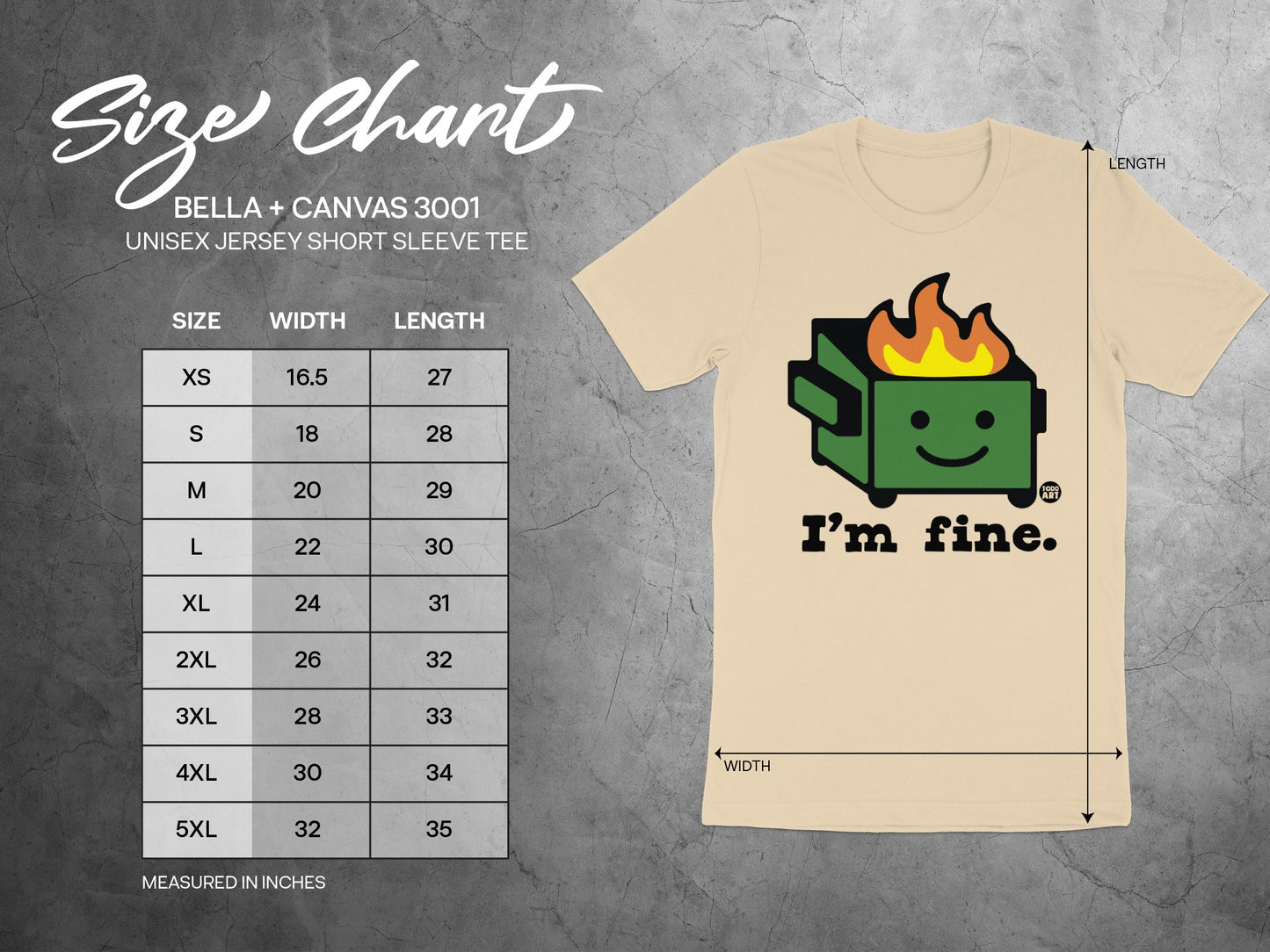 I'm Fine Graphic Printed Short Sleeve Tee product