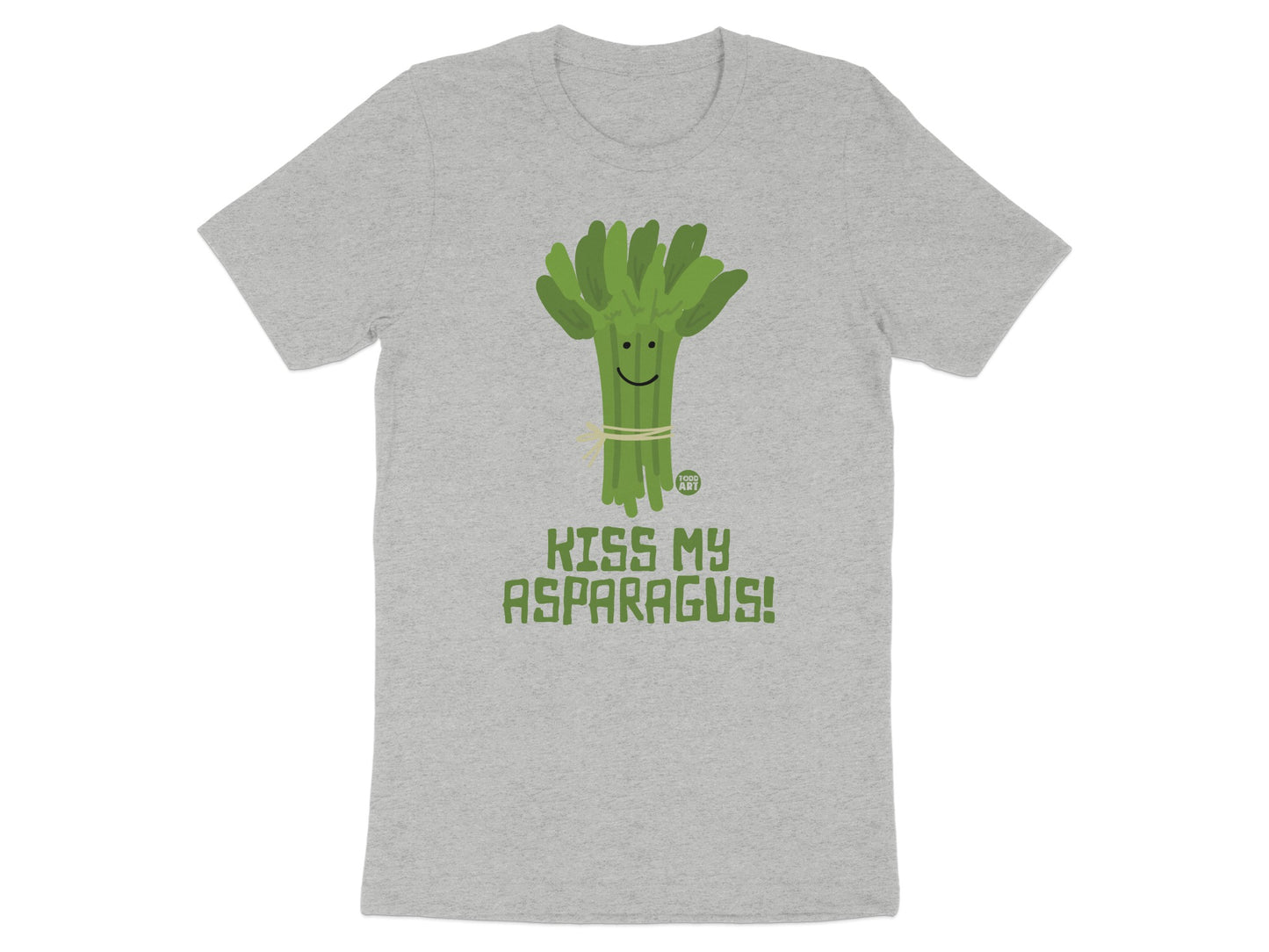 Kiss My Asparagus Shirt with Fun Graphic Design