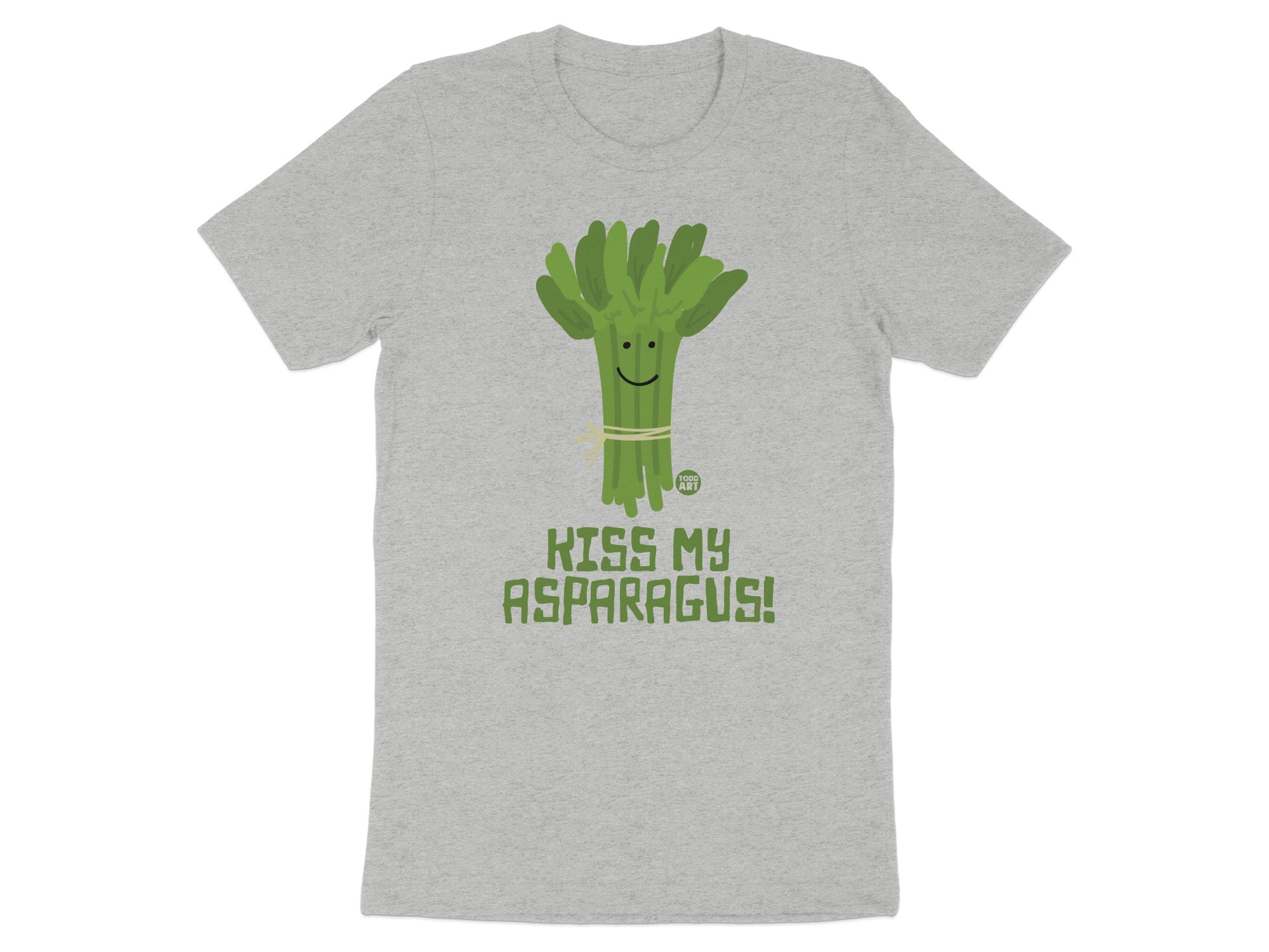 Kiss My Asparagus Shirt with Fun Graphic Design