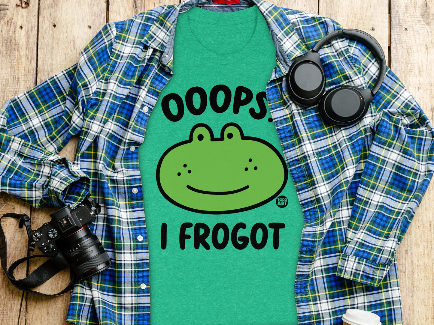 Oops I Frogot Frog Themed Graphic Tee Shirt product