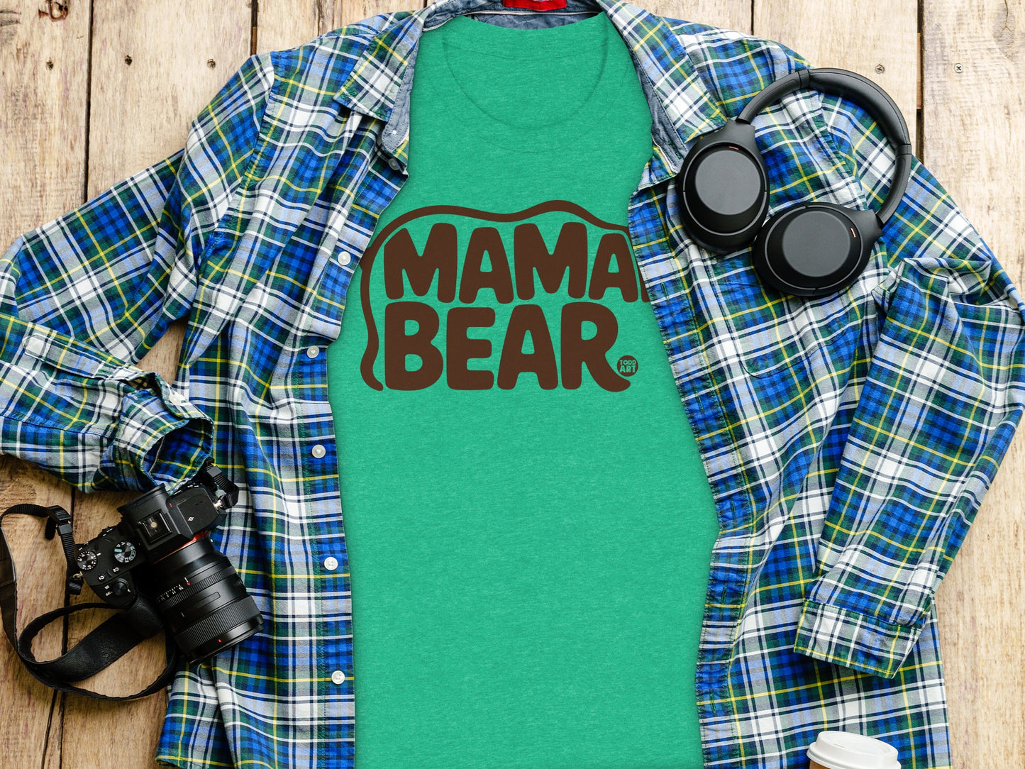 Mama Bear Green Graphic T-shirt product