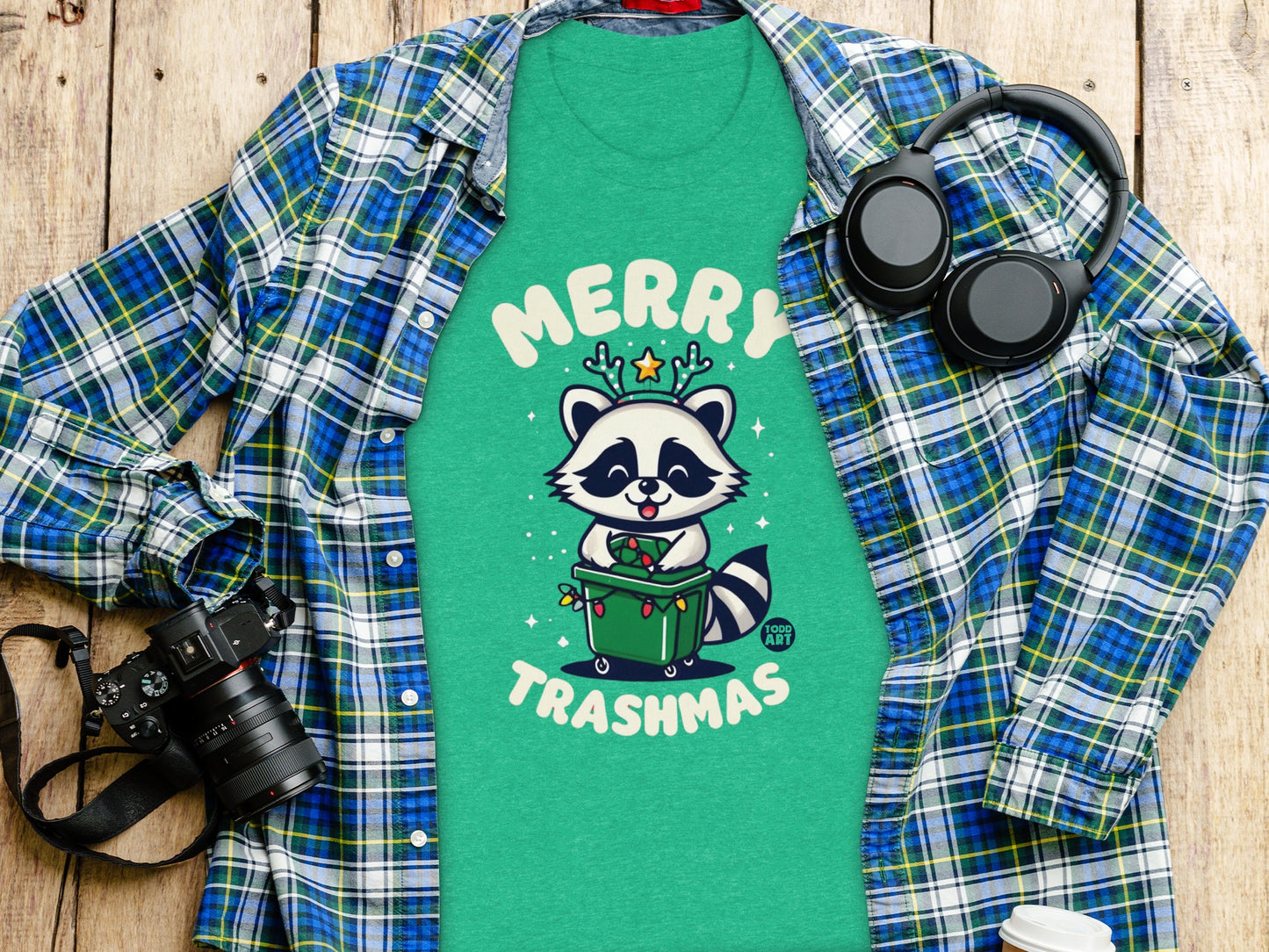 Merry Trashmas Raccoon Graphic T-shirt product