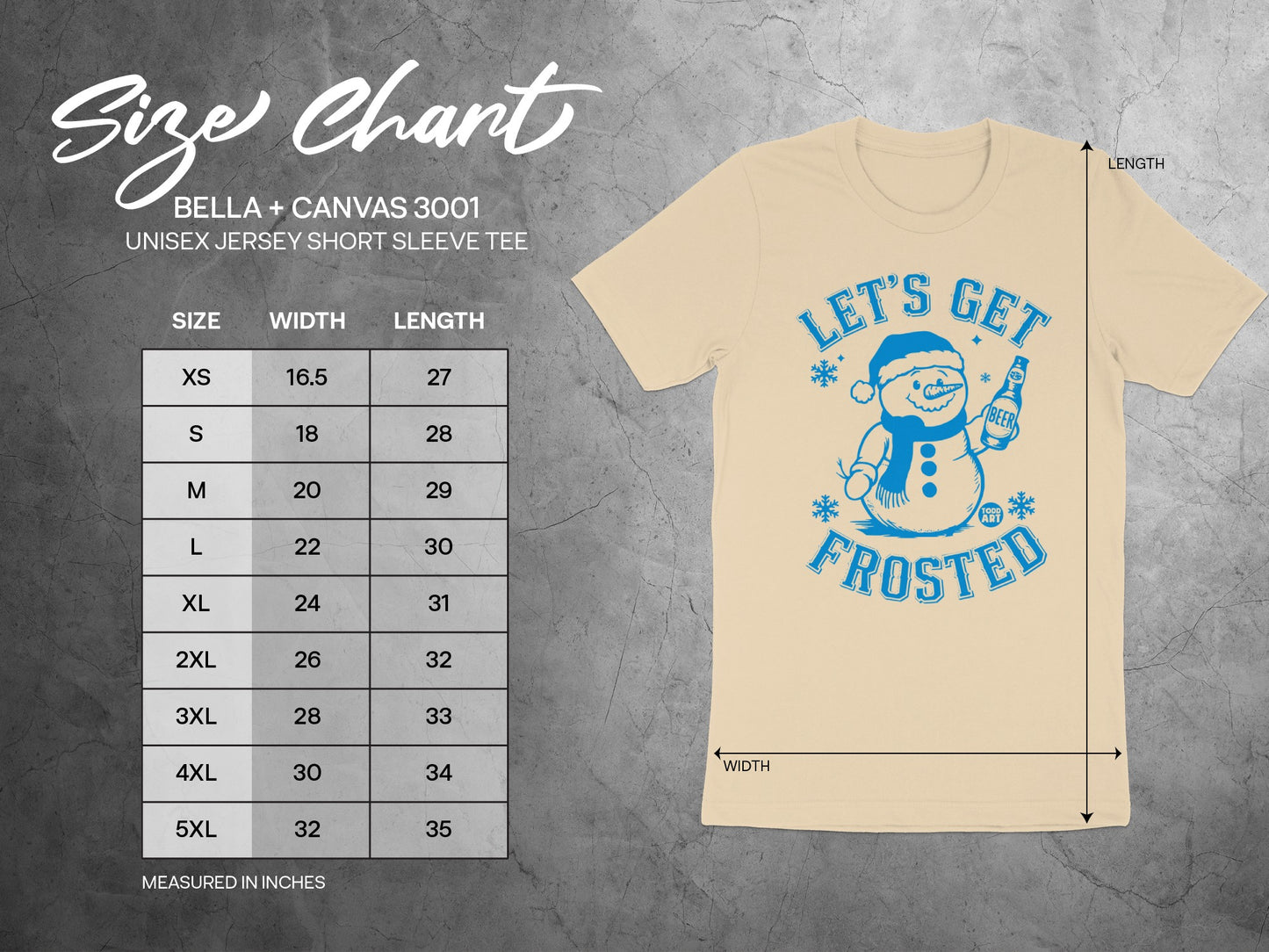 Let's Get Frosted Snowman Unisex Short Sleeve Tee product type