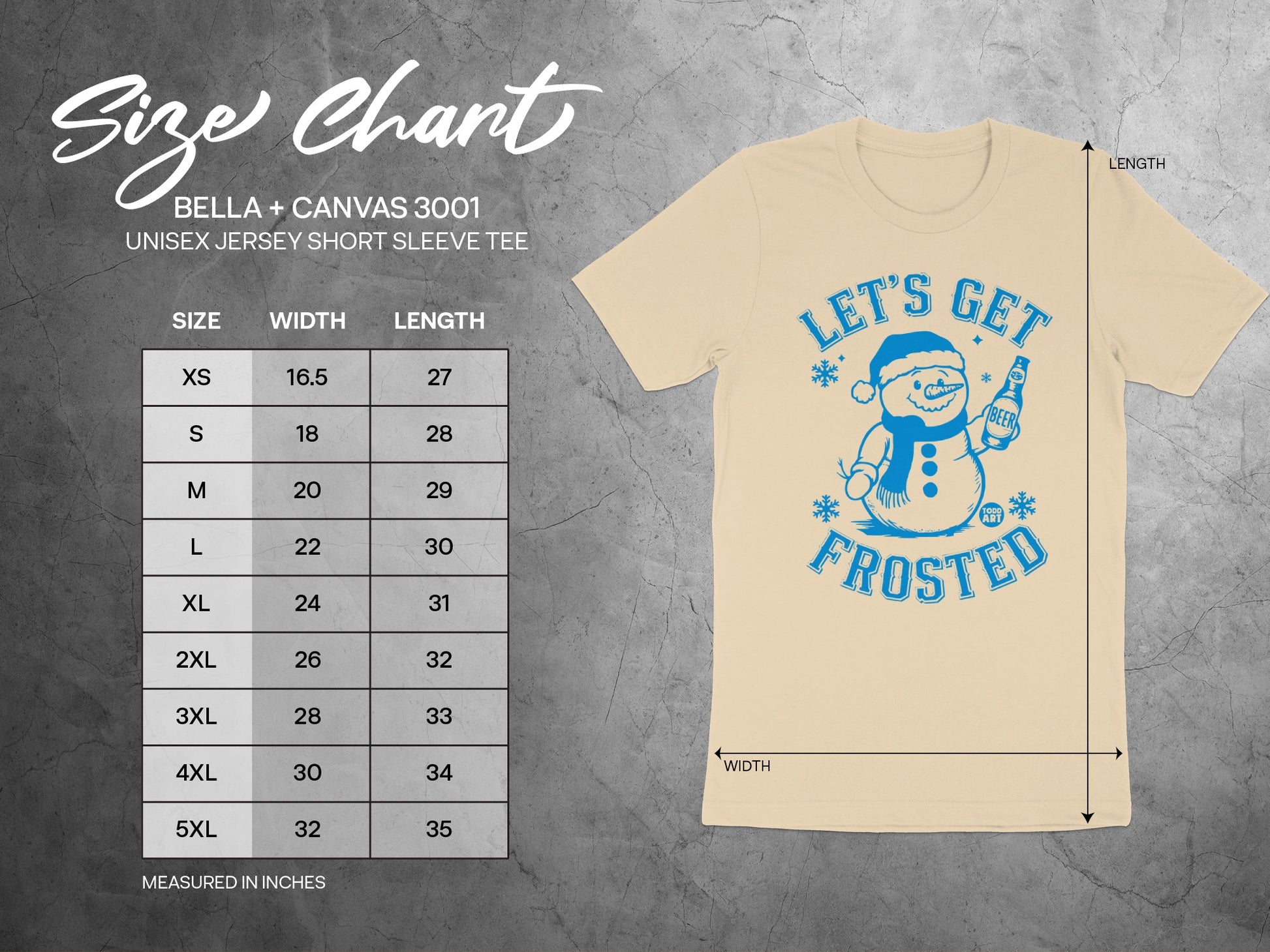 Let's Get Frosted Snowman Unisex Short Sleeve Tee product type