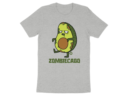 Funny Zombiecado Avocado Character Graphic T-shirt