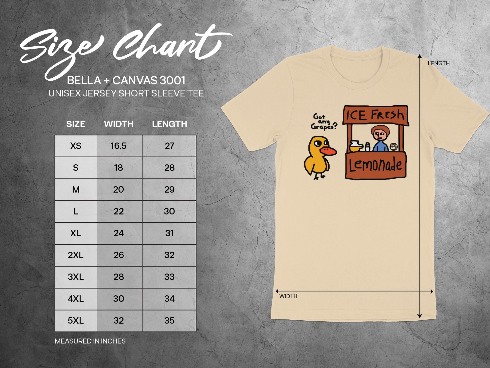 Funny T-Shirt with Lemonade Stand and Duck Design