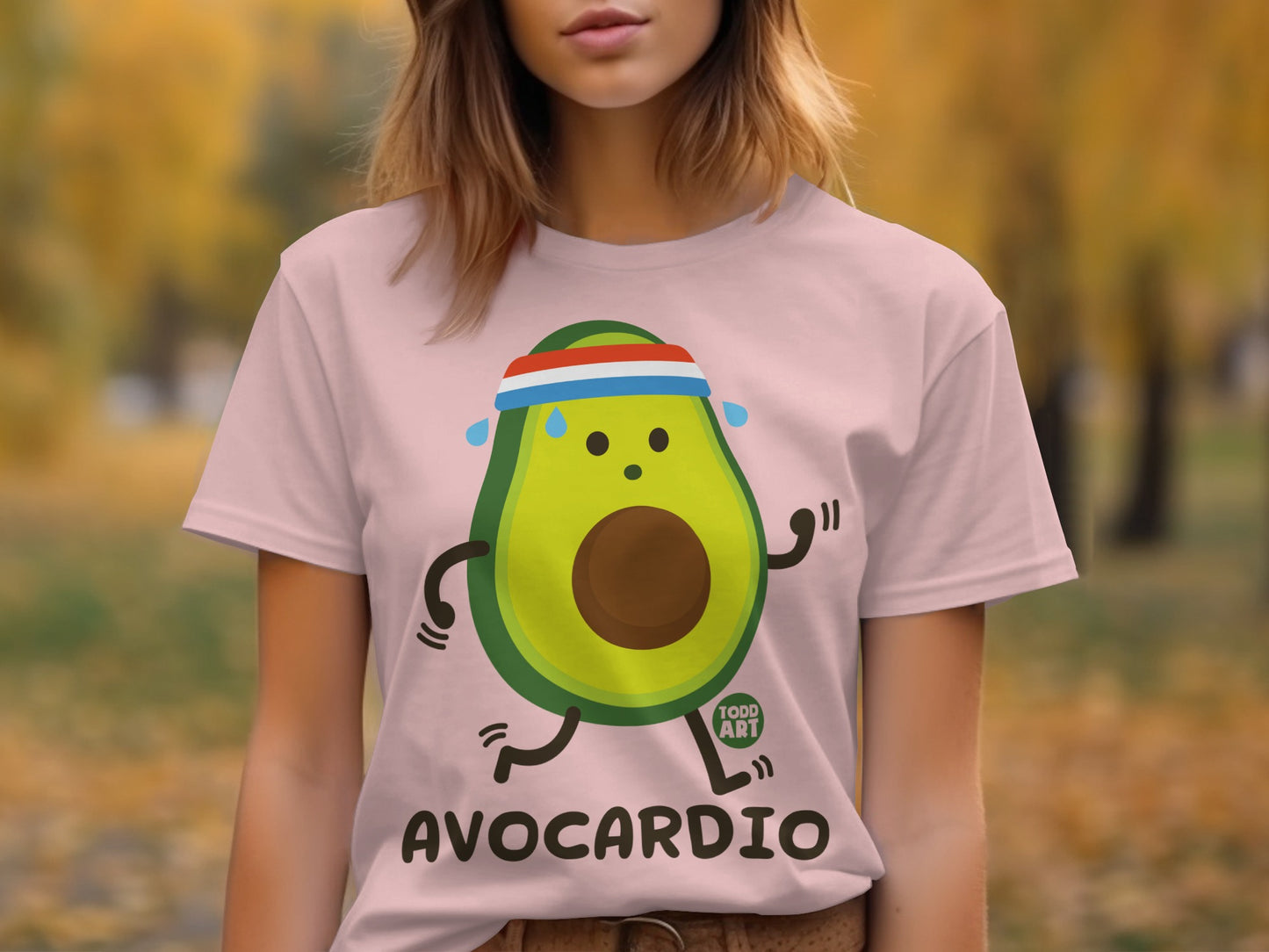 Avocado with Cardio Workout Funny Graphic Tee