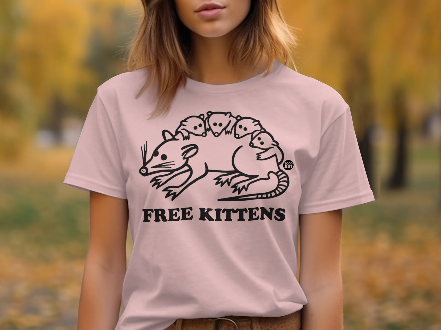 Free Kittens Funny Animal Graphic T-Shirt