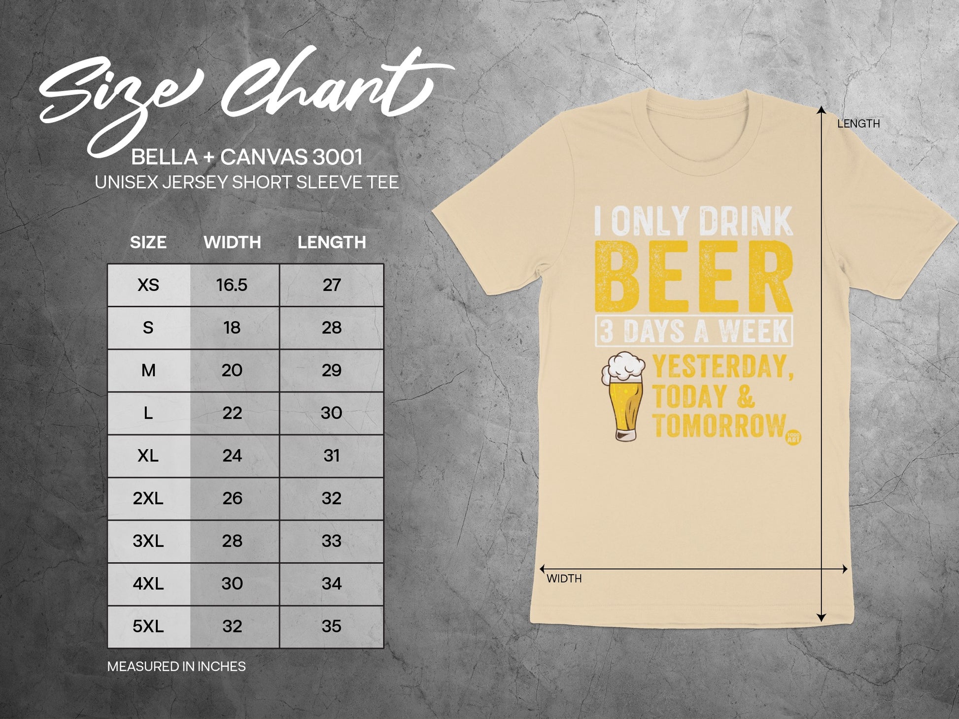 I Only Drink Beer 3 Days A Week Shirt Product