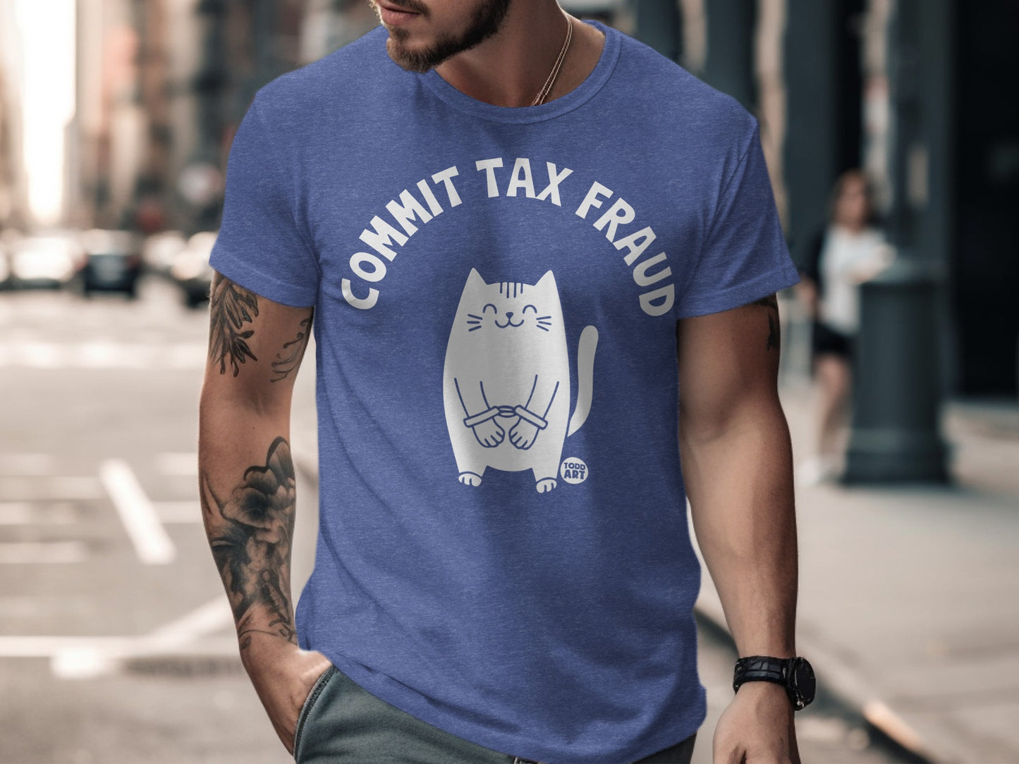 Commit Tax Fraud Funny Cat Graphic T-shirt product