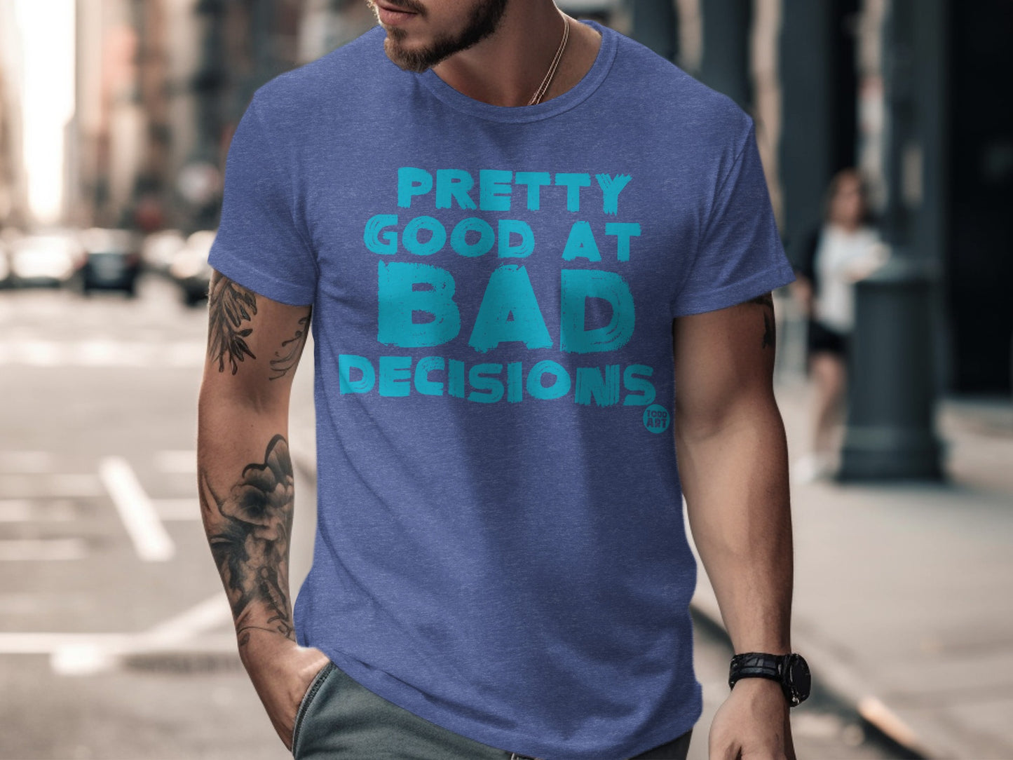 Pretty Good At Bad Decisions Printed T-shirt product type
