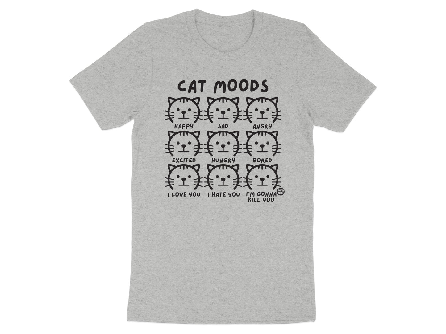 Cat Moods Funny Graphic Tee Shirt product