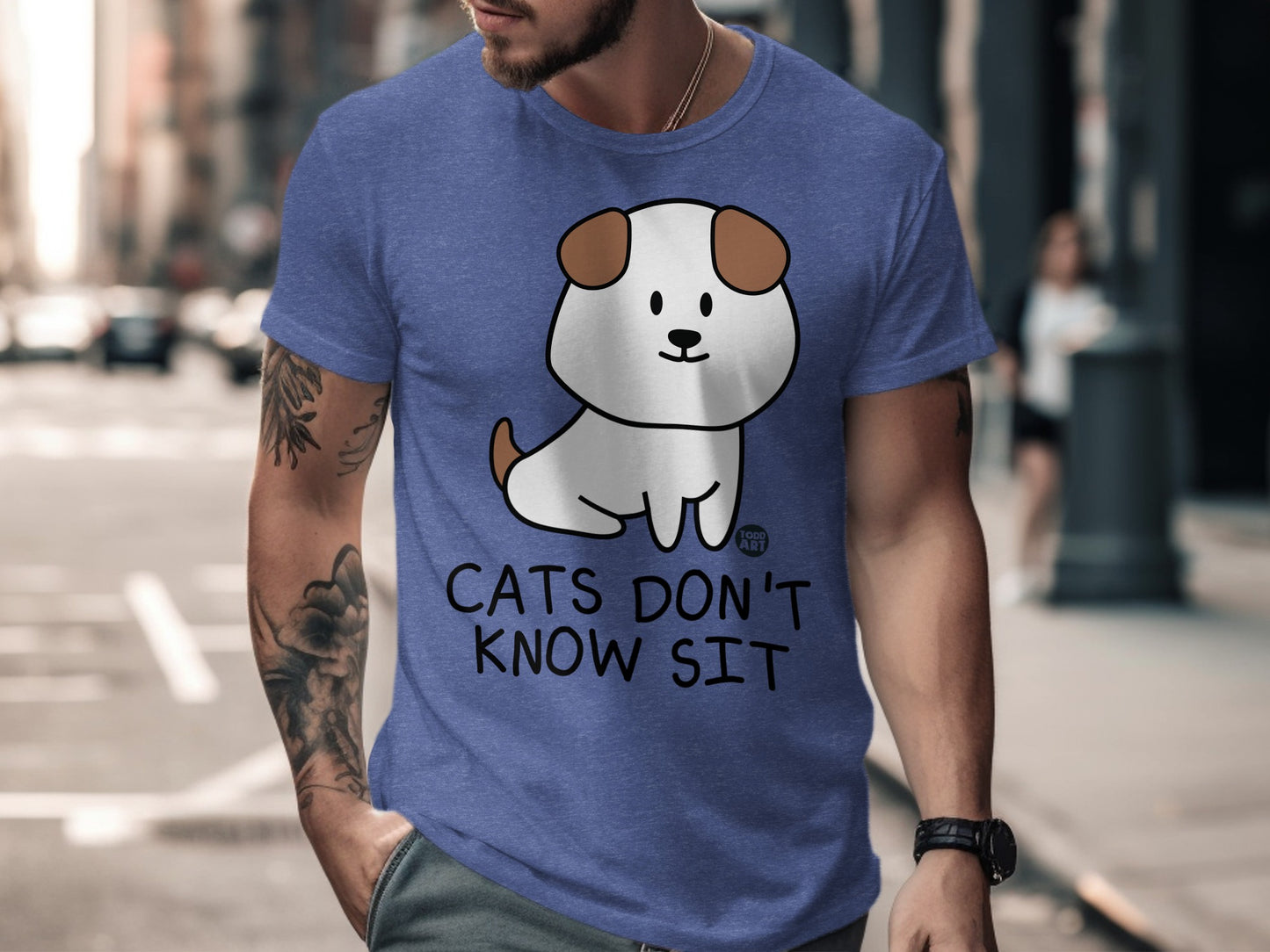 Cats Don't Know Sit Funny Graphic T-Shirt product type