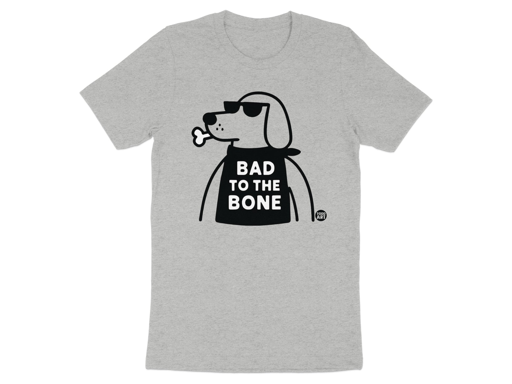 Bad To The Bone Cool Dog Graphic T-Shirt product type