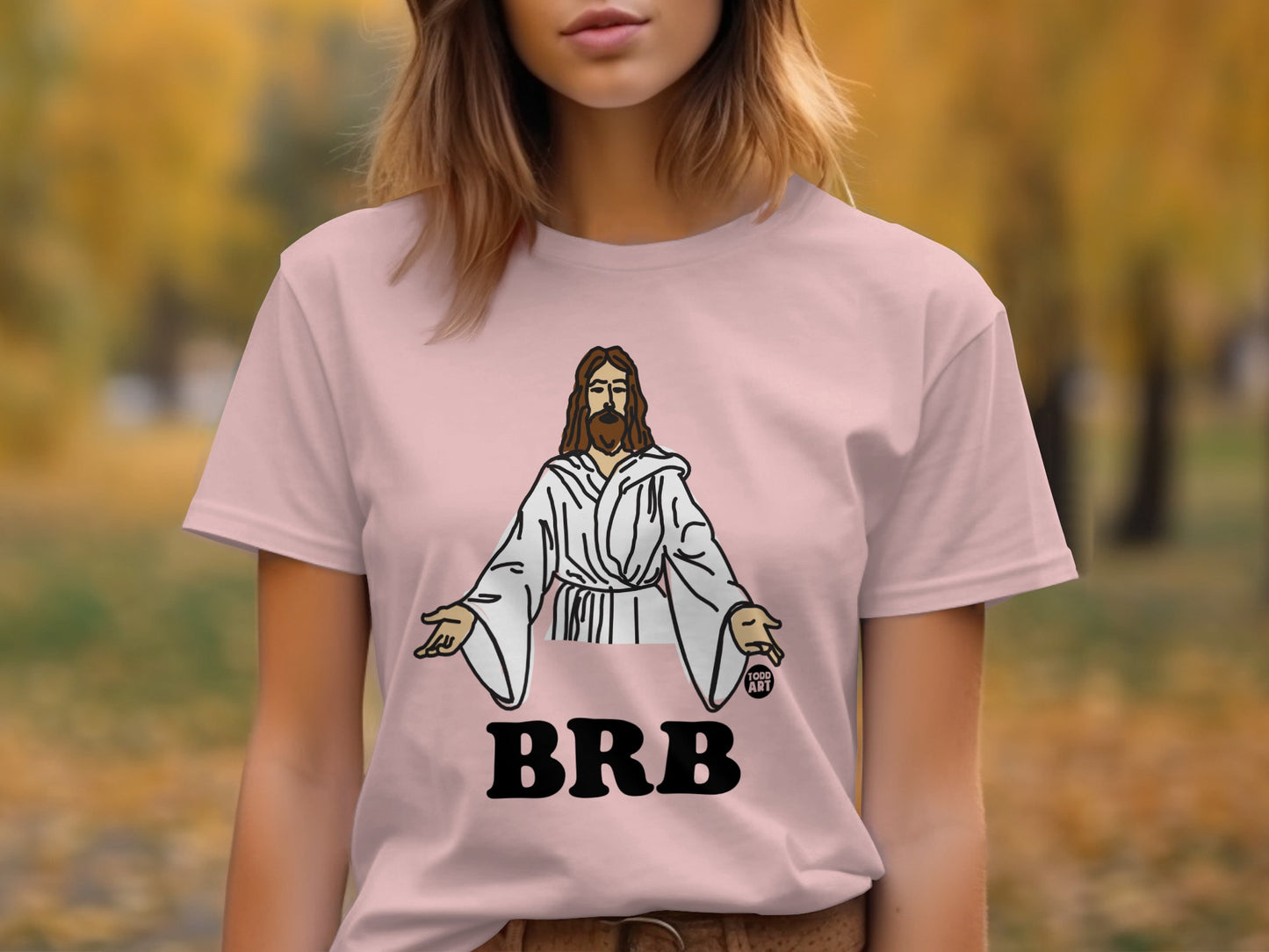BRB Jesus Graphic Print Unisex Casual T-shirt product