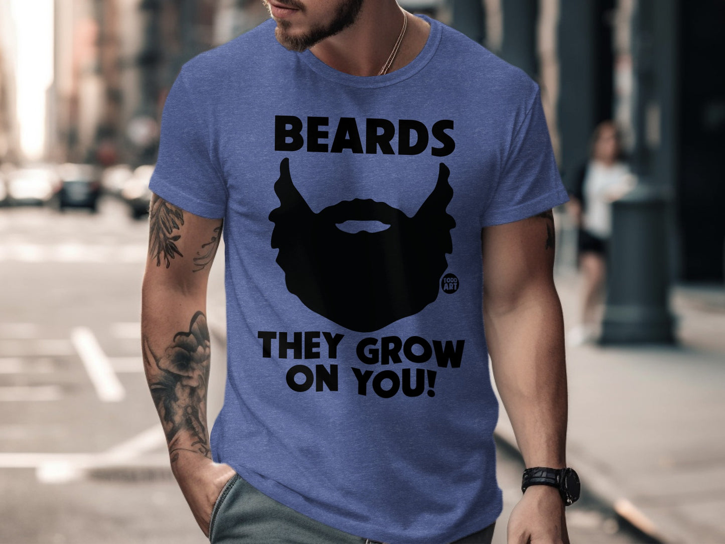 Beards They Grow On You Graphic Printed T-Shirt product