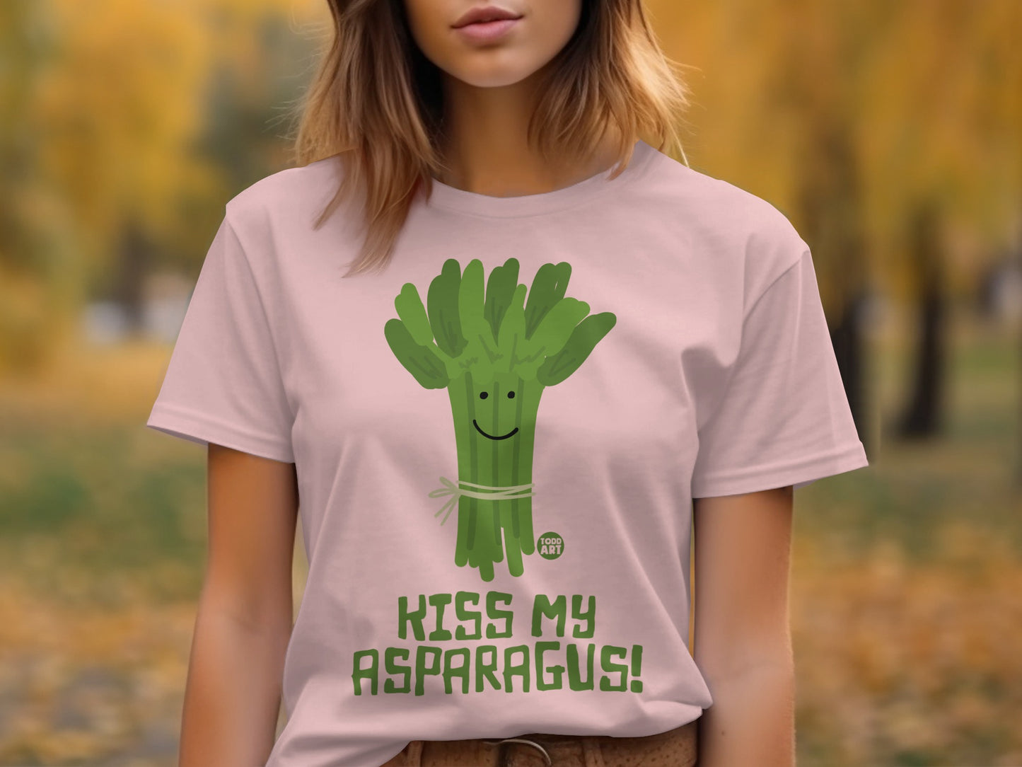 Funny Kiss My Asparagus Graphic T-shirt