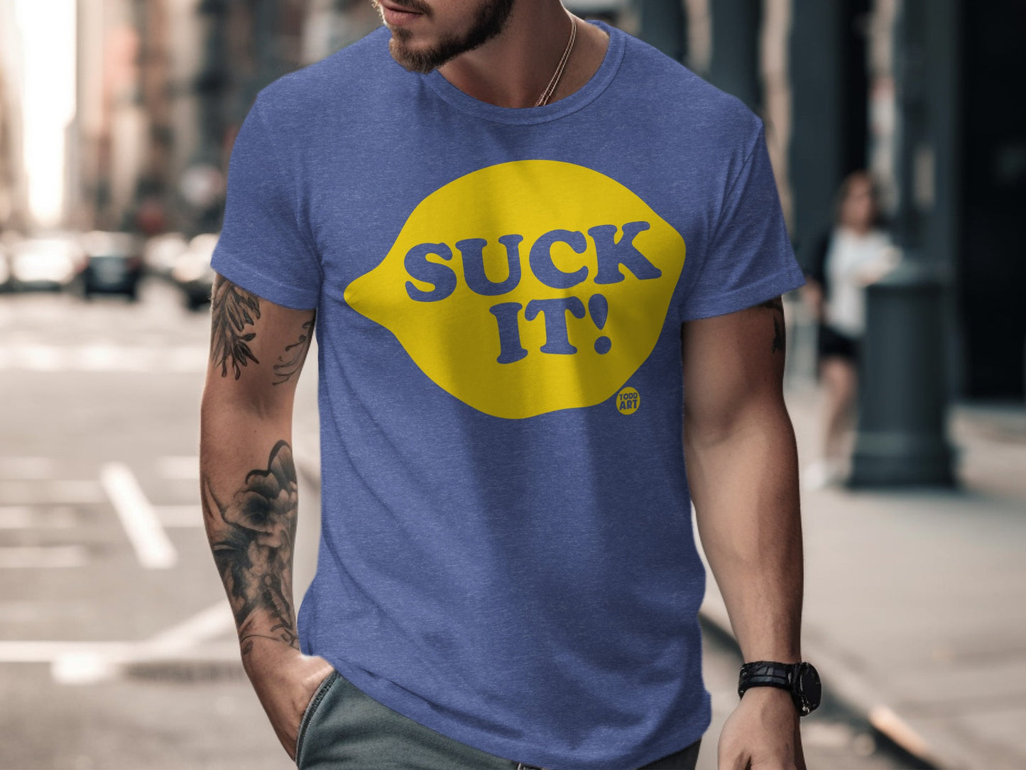 Suck It Graphic Lemon Design Short Sleeve T shirt product