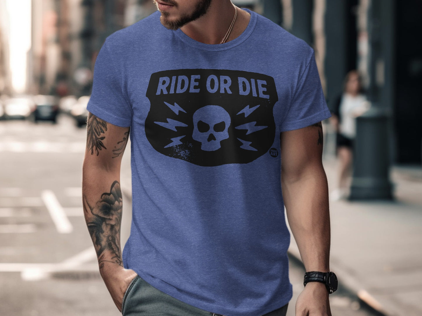 Ride Or Die Graphic Skull T-Shirt Casual Design