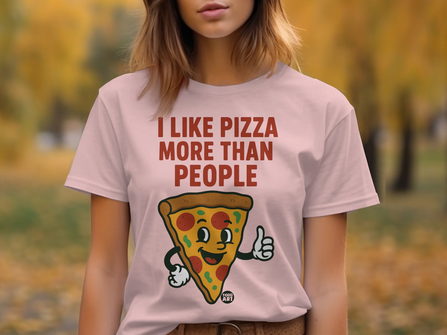 I Like Pizza More Than People Graphic T-shirt