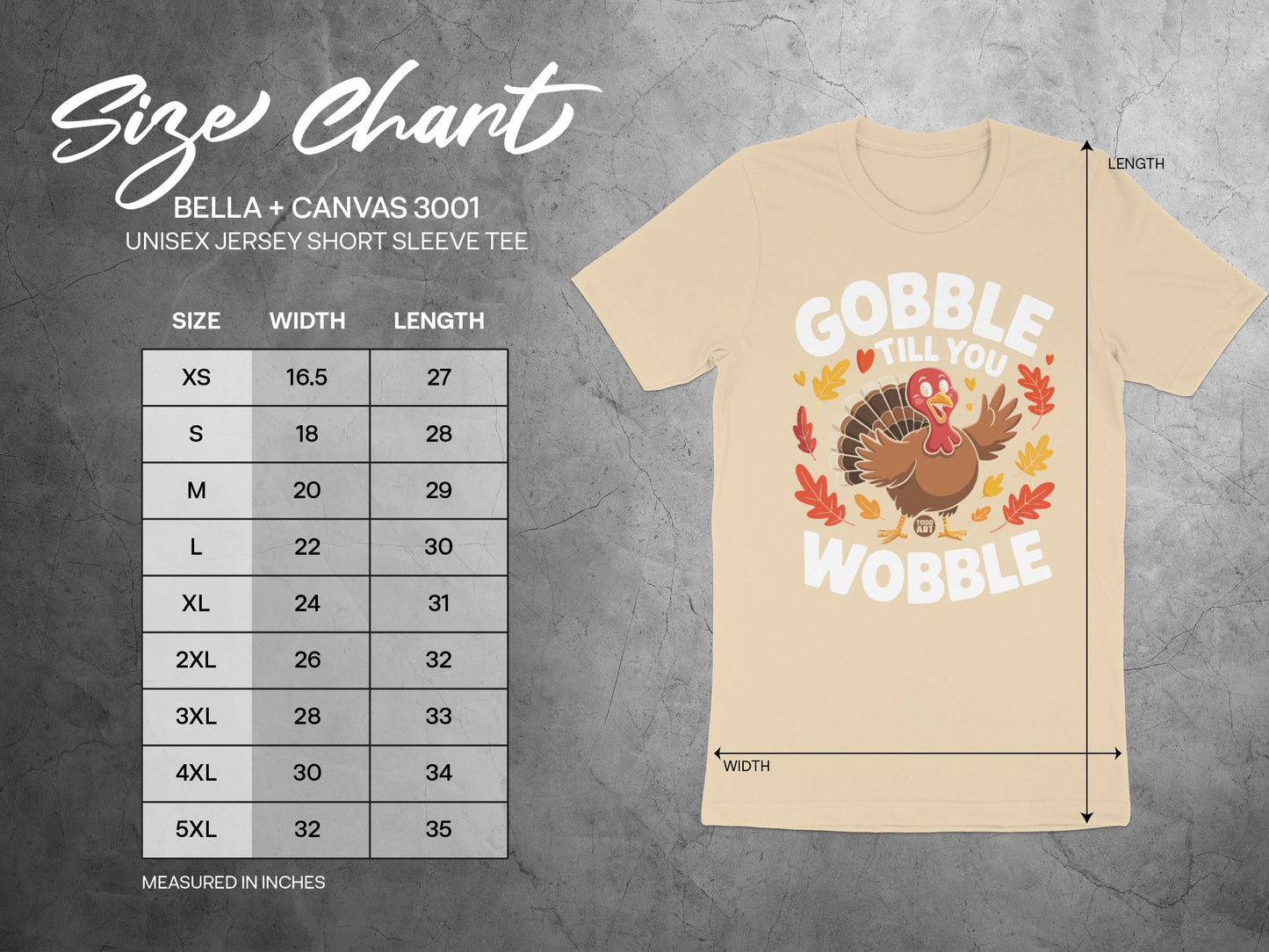 Gobble Til You Wobble Turkey Thanksgiving Tee