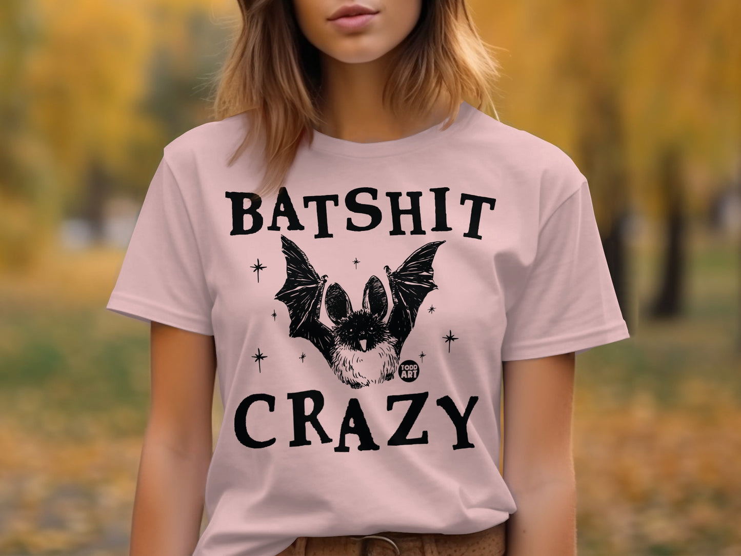 Batshit Crazy Funny Graphic Print T-Shirt Product Type