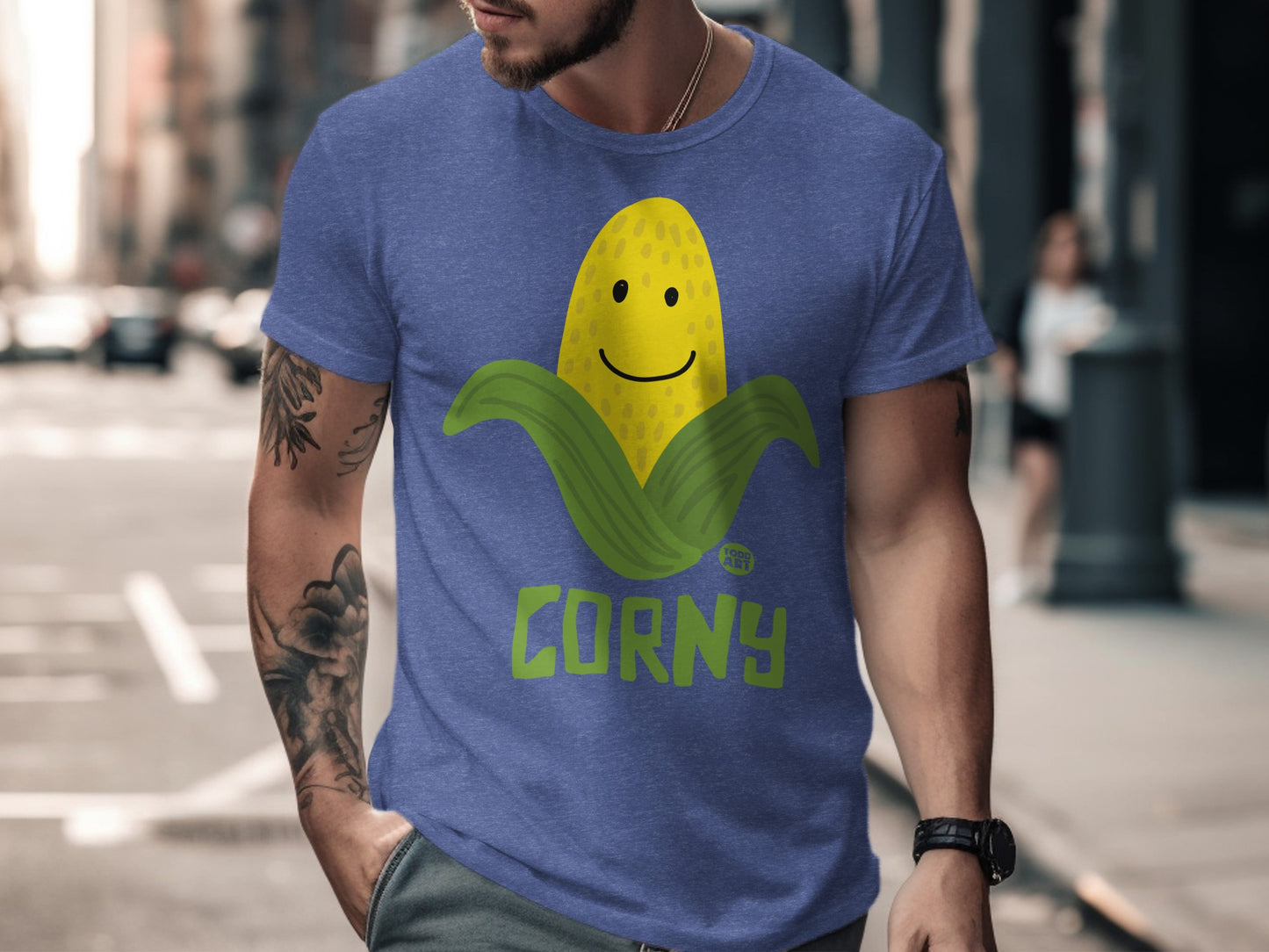Funny Graphic Corn T-Shirt for Casual Wear
