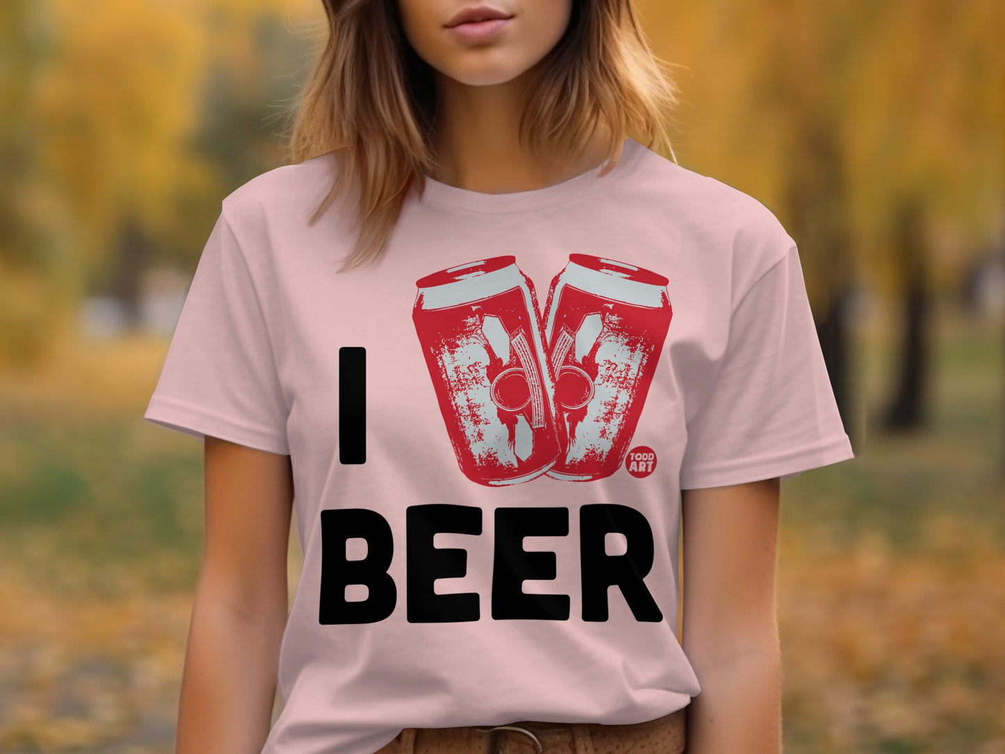 I Beer Funny Graphic Tee Shirt Product