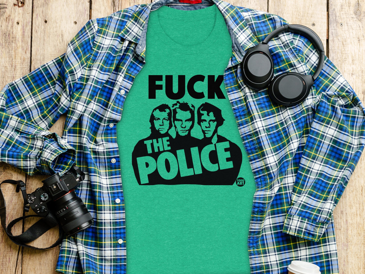 Fuck The Police Graphic Tee Fun Novelty Shirt