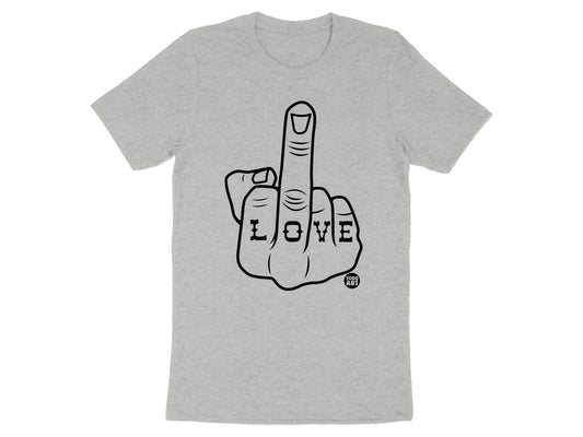 Love Middle Finger Design Graphic T-Shirt