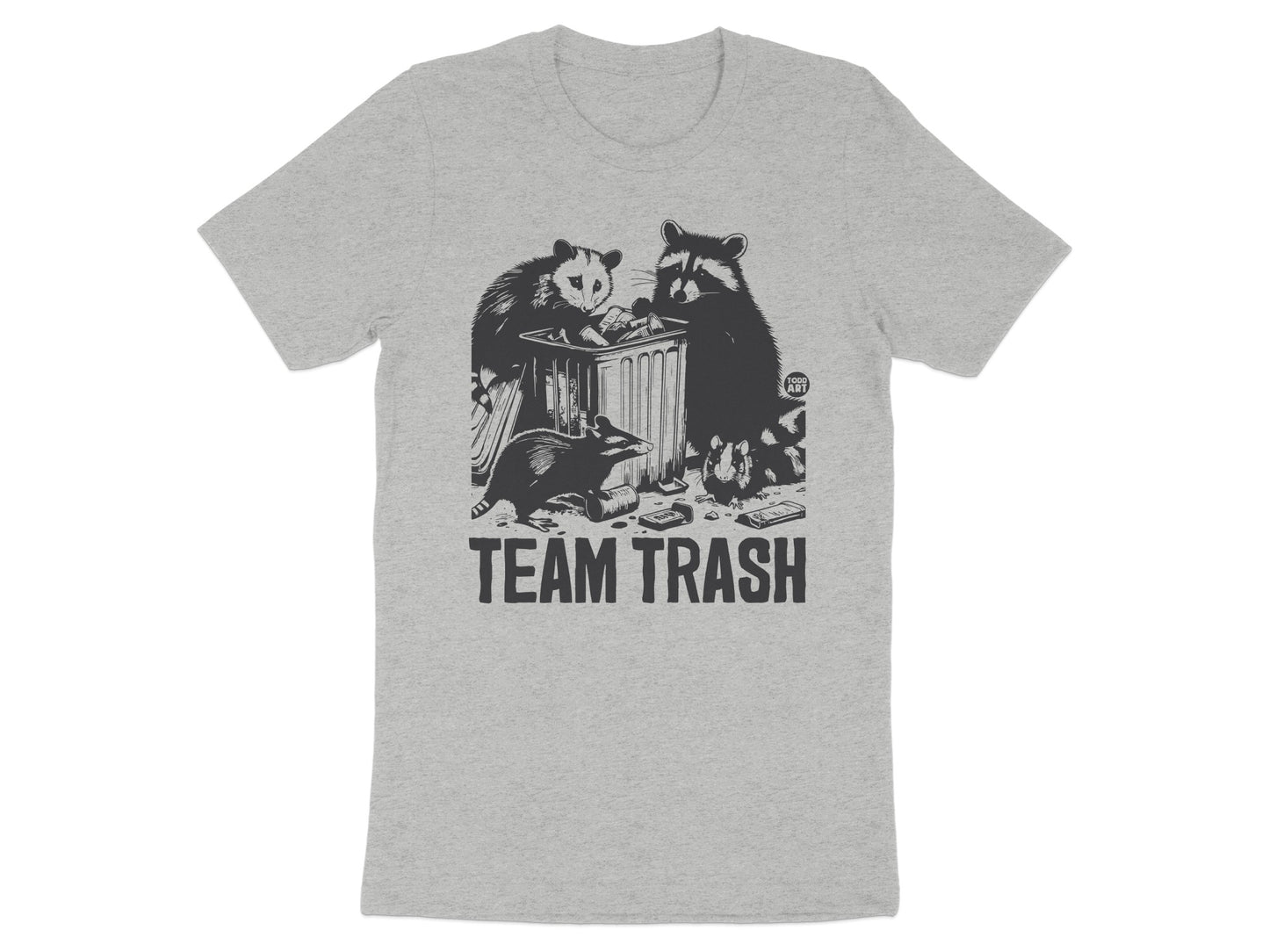 Team Trash Shirt with Adorable Animals Graphic
